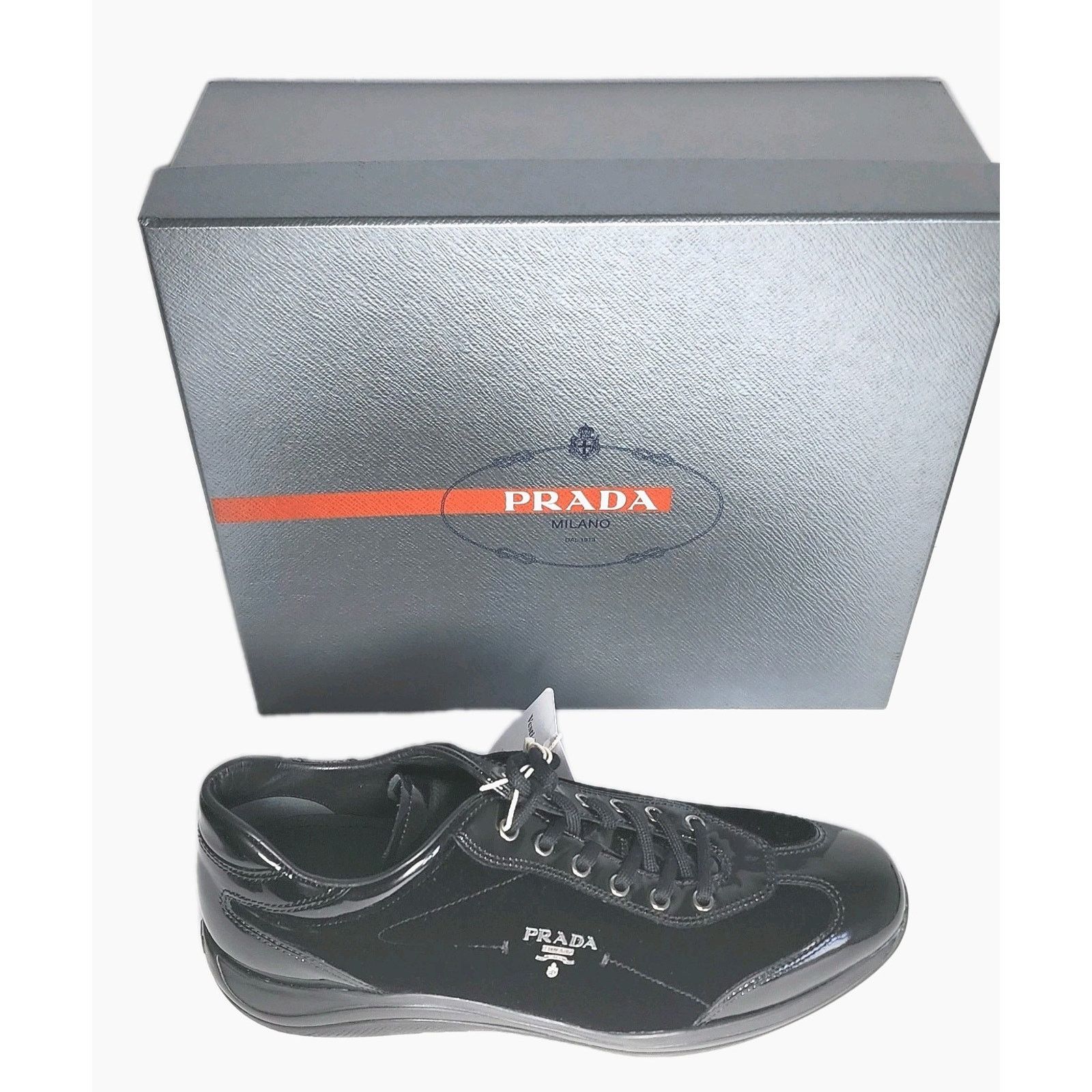 Prada Prada Sports Black Patent Leather And Velvet Top Size US9 Size US 9 / IT 39 - 8 Thumbnail