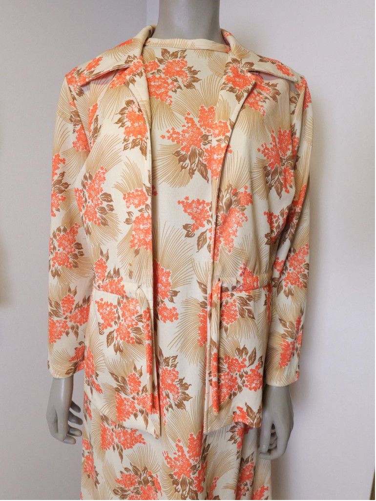 Vintage 1970’s Vintage Women’s Shift Dress With Matching Jacket Set Size M / US 6-8 / IT 42-44 - 5 Thumbnail