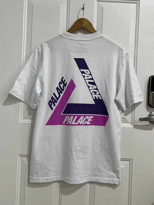 Palace Palace Tri-Shadow White & Purple Tee Shirt Size Medium