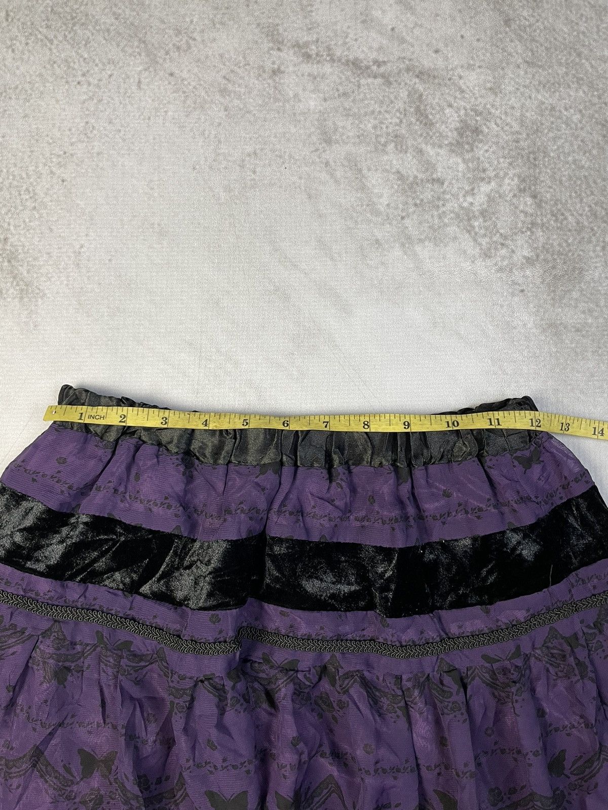 LIZ LISA Axes Femme Dark Coquette Lolita Butterfly Purple Skirt Size 25" / US 0 / IT 36 - 9 Thumbnail