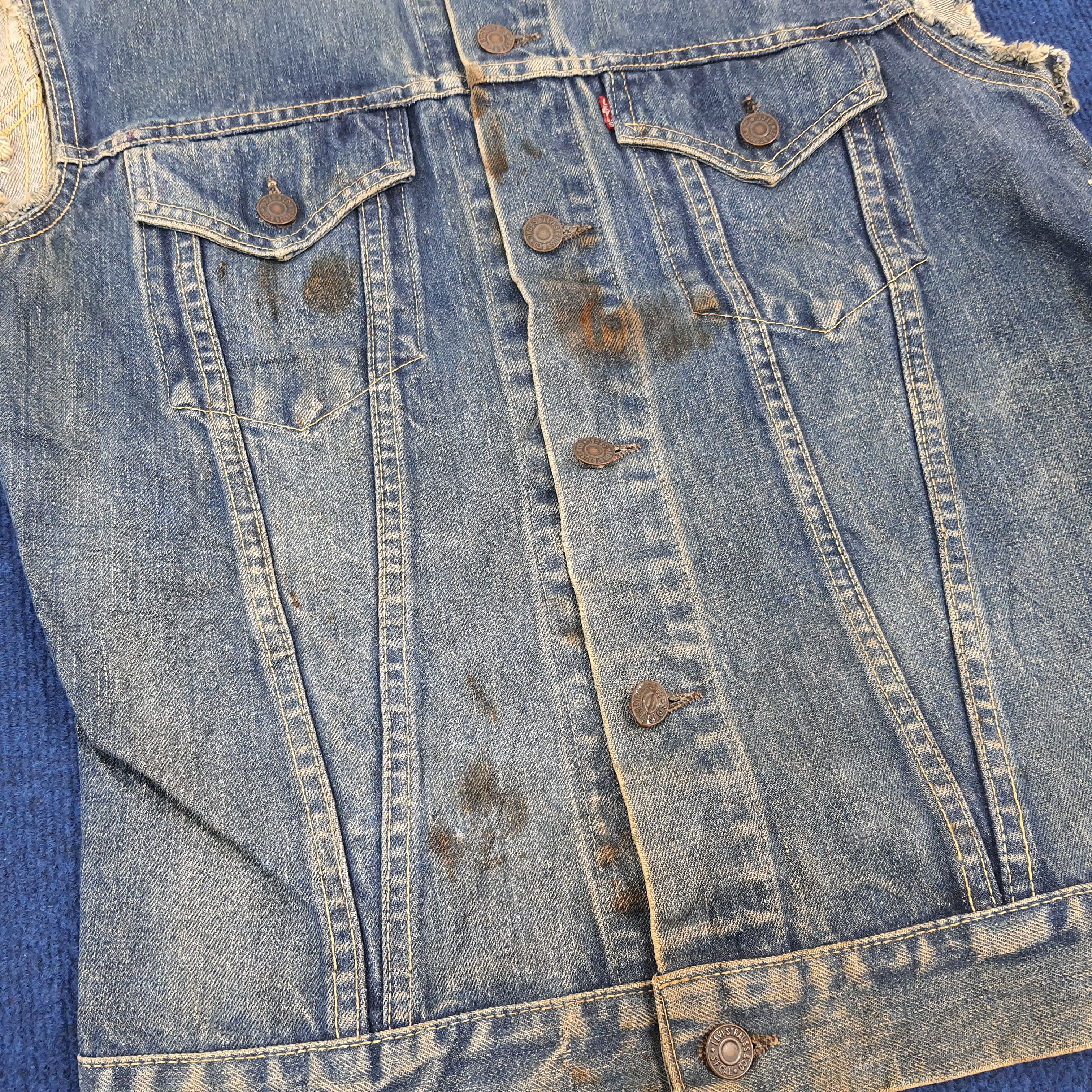 Levi's × Vintage Vintage Levi's Art Denim Vest Jacket Size US S / EU 44-46 / 1 - 4 Thumbnail