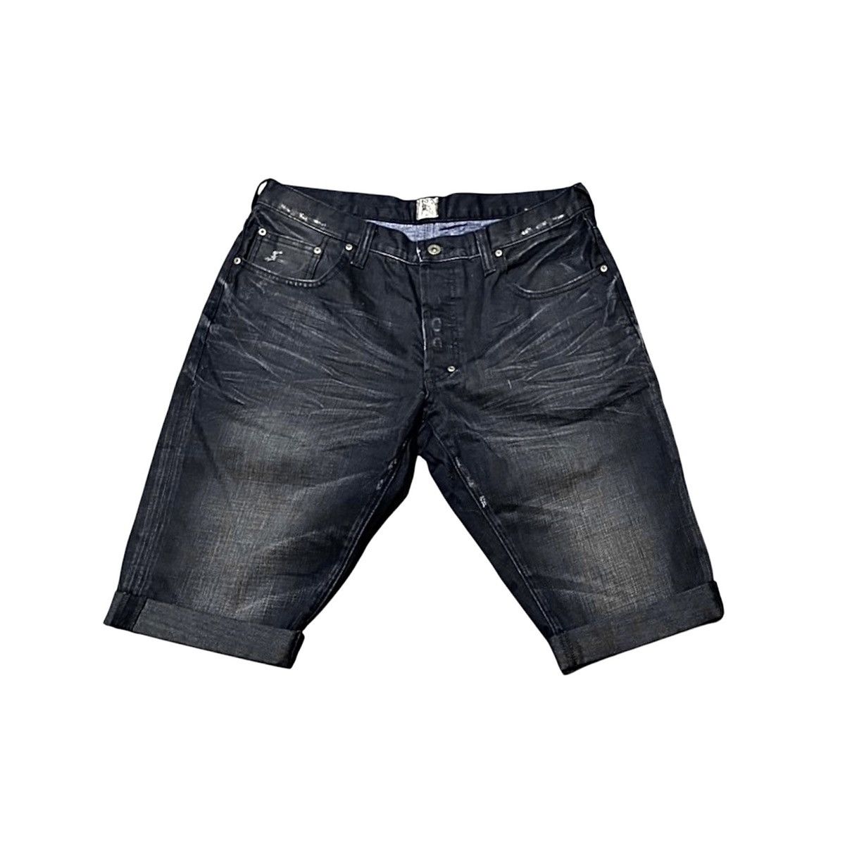 Prps Prps Distressed Faded Washed Black Torn Denim Jeans Shorts Size US 36 / EU 52 - 1 Thumbnail