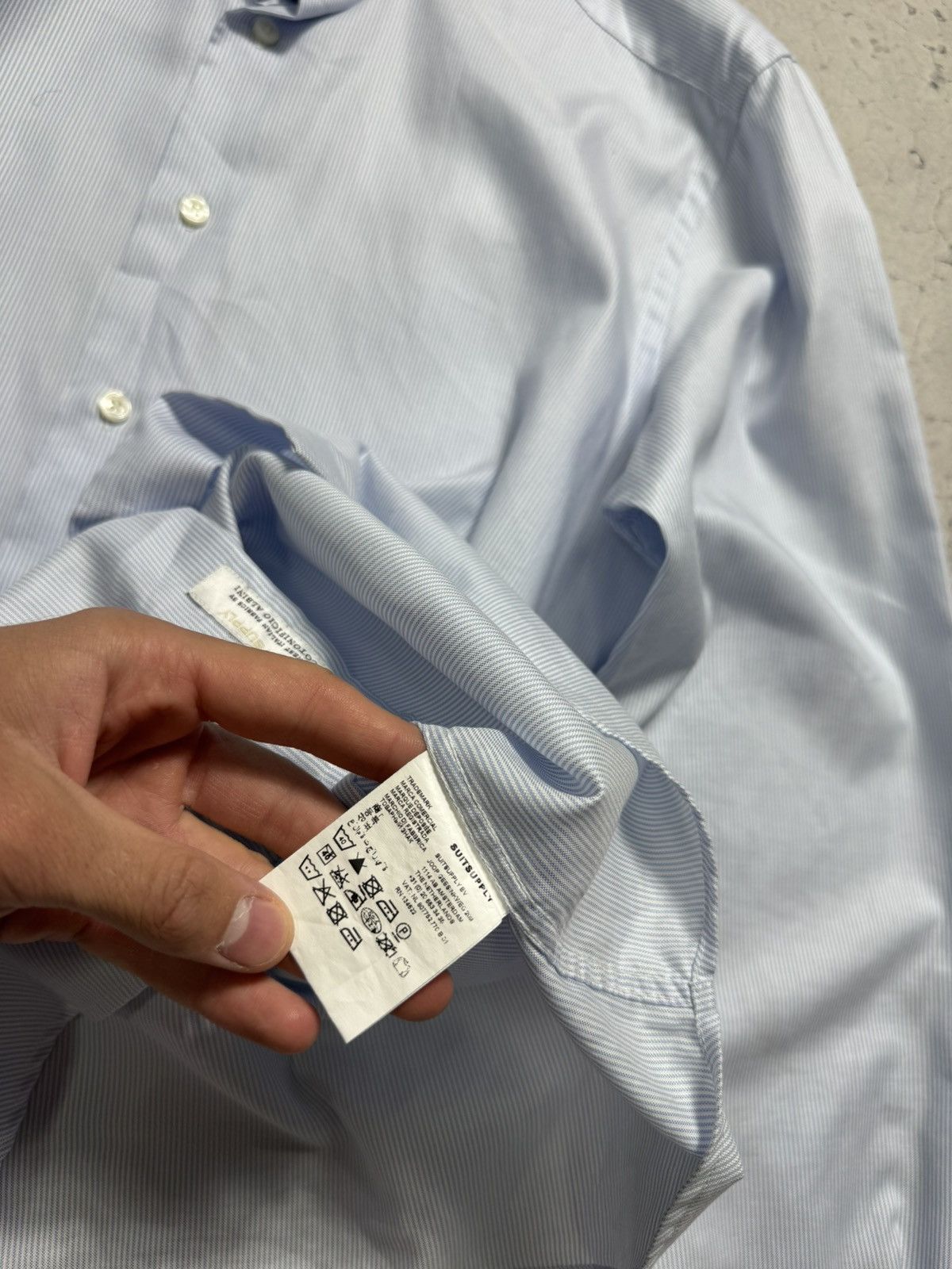Suitsupply Suitsupply Luxury Button Shirt Blue Size US M / EU 48-50 / 2 - 8 Thumbnail