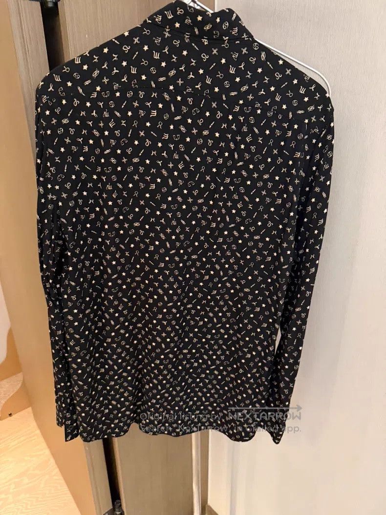 Saint Laurent Paris Saint Laurent Paris Note Print Silk Satin Shirt Jacket Size XS / US 0-2 / IT 36-38 - 5 Thumbnail