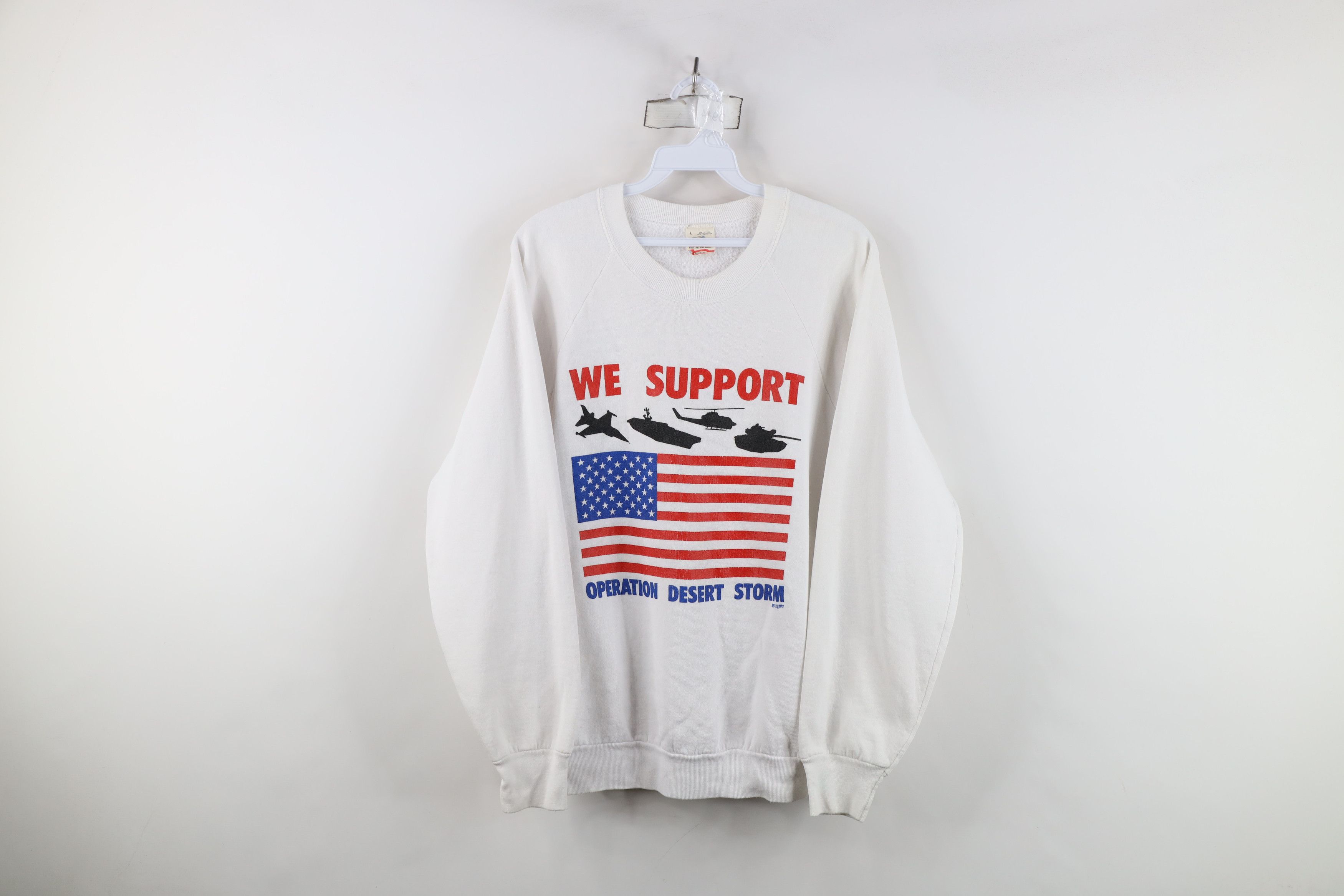 Vintage Vintage 90s Operation Desert Storm Military Sweatshirt USA Size L / US 10 / IT 46 - 1 Thumbnail