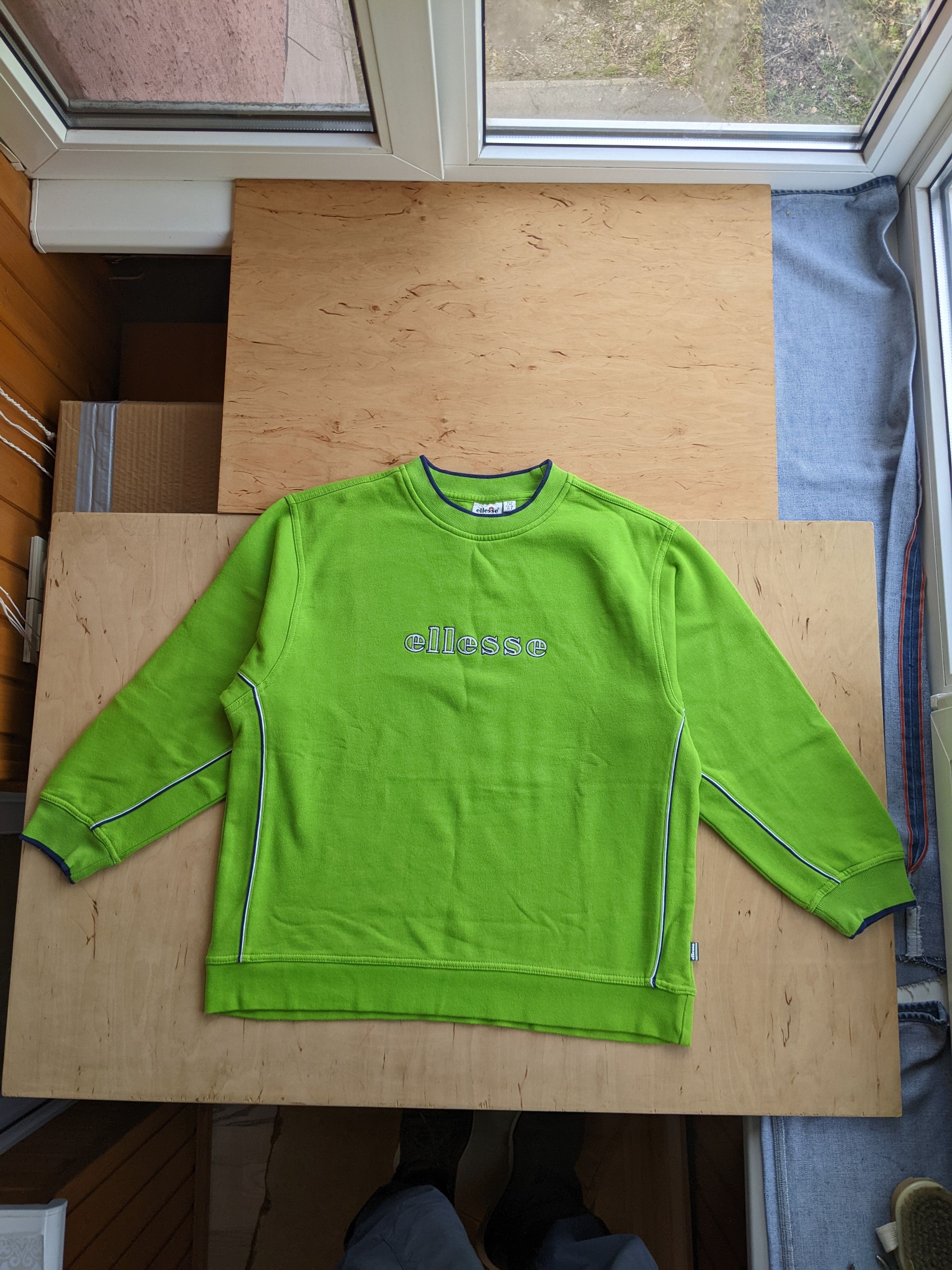 Ellesse RARE Ellesse Sweatshirt Big Logo Vintage 90s Oversize Green Size US S / EU 44-46 / 1 - 4 Thumbnail