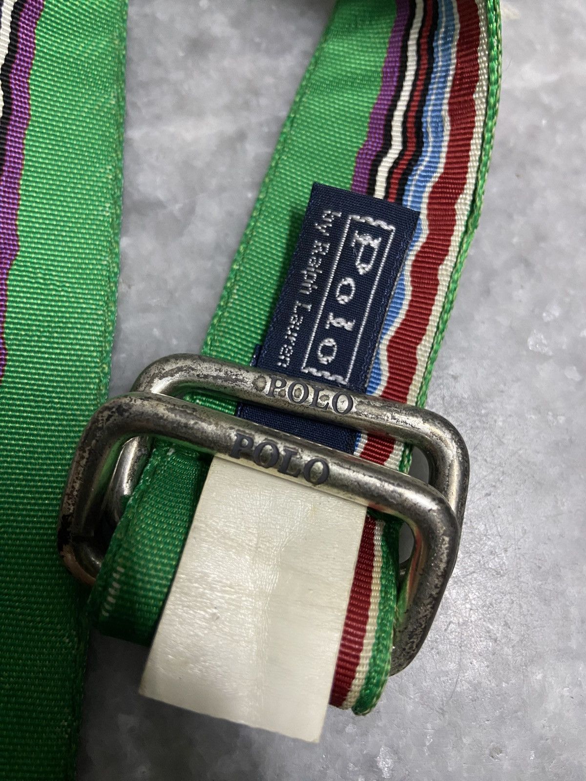 Polo Ralph Lauren Vintage Polo Ralph Lauren Striped Double D-Ring Belt Size ONE SIZE - 2 Thumbnail