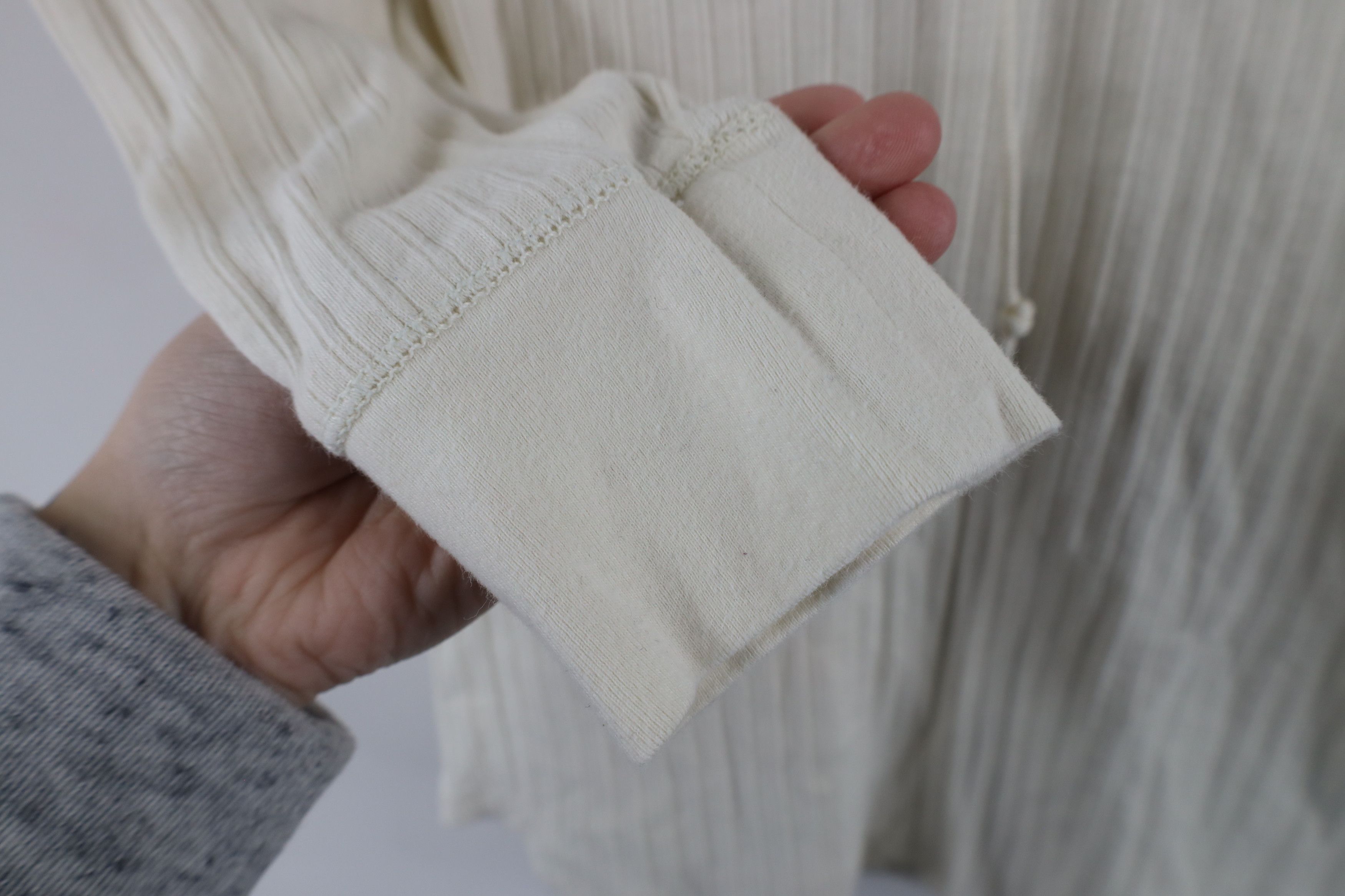 Ralph Lauren × Vintage Vintage 90s Y2K Ralph Lauren Ribbed Knit Fairy T-Shirt Cream Size S / US 4 / IT 40 - 7 Thumbnail