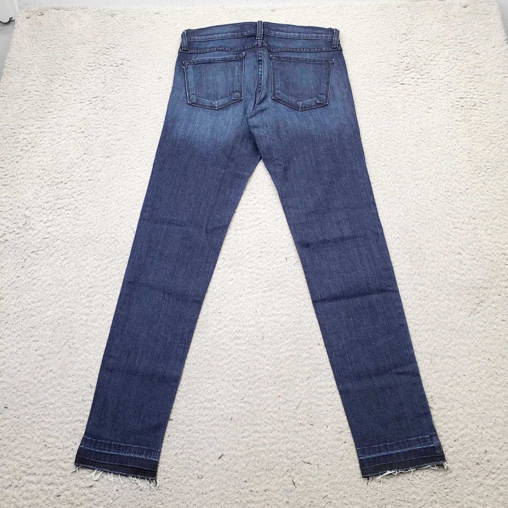 Vintage Flying Monkey Jeans Womens 25 Blue Denim Faded Streetwear Grunge Raw Hem USA Jeans Women 25 Blue Denim Boyun Size 42" / US 20 - 2 Thumbnail
