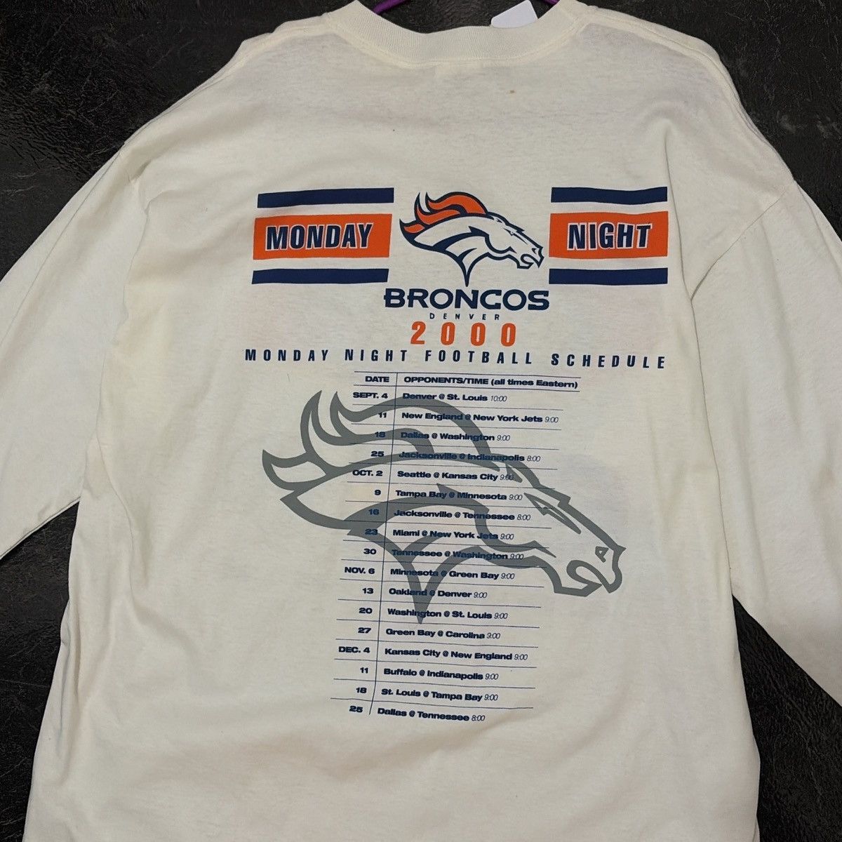 Other 2000 Monday Night Football Raiders vs Broncos white tee Size US XXL / EU 58 / 5 - 2 Thumbnail