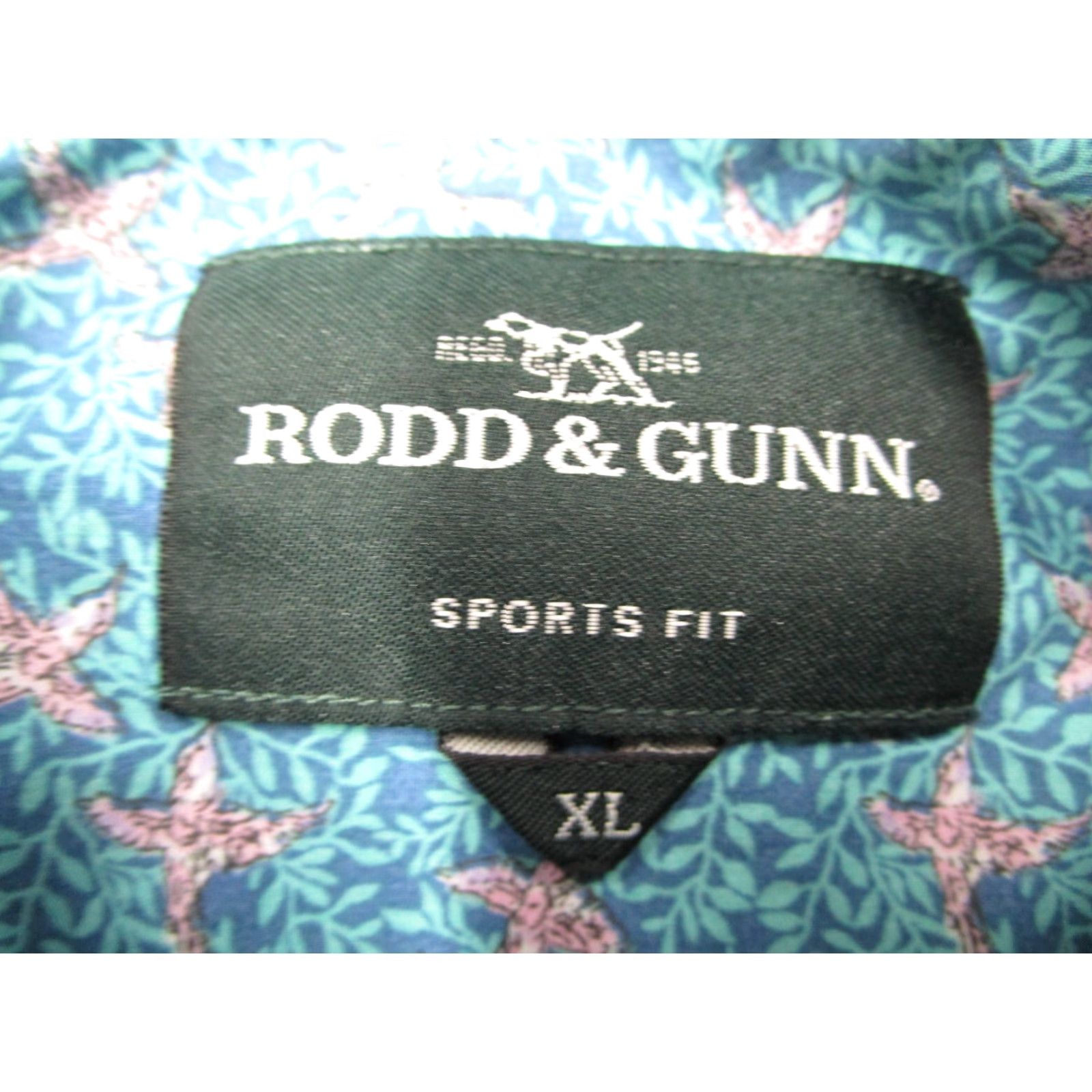 Rodd & Gunn VINTAGE? No, actually not vintage. Title: Rodd & Gunn Shirt Men XL Blue Floral Short Sleeve Button-Up AOP Birds Casual Workwear Size US XL / EU 56 / 4 - 3 Thumbnail