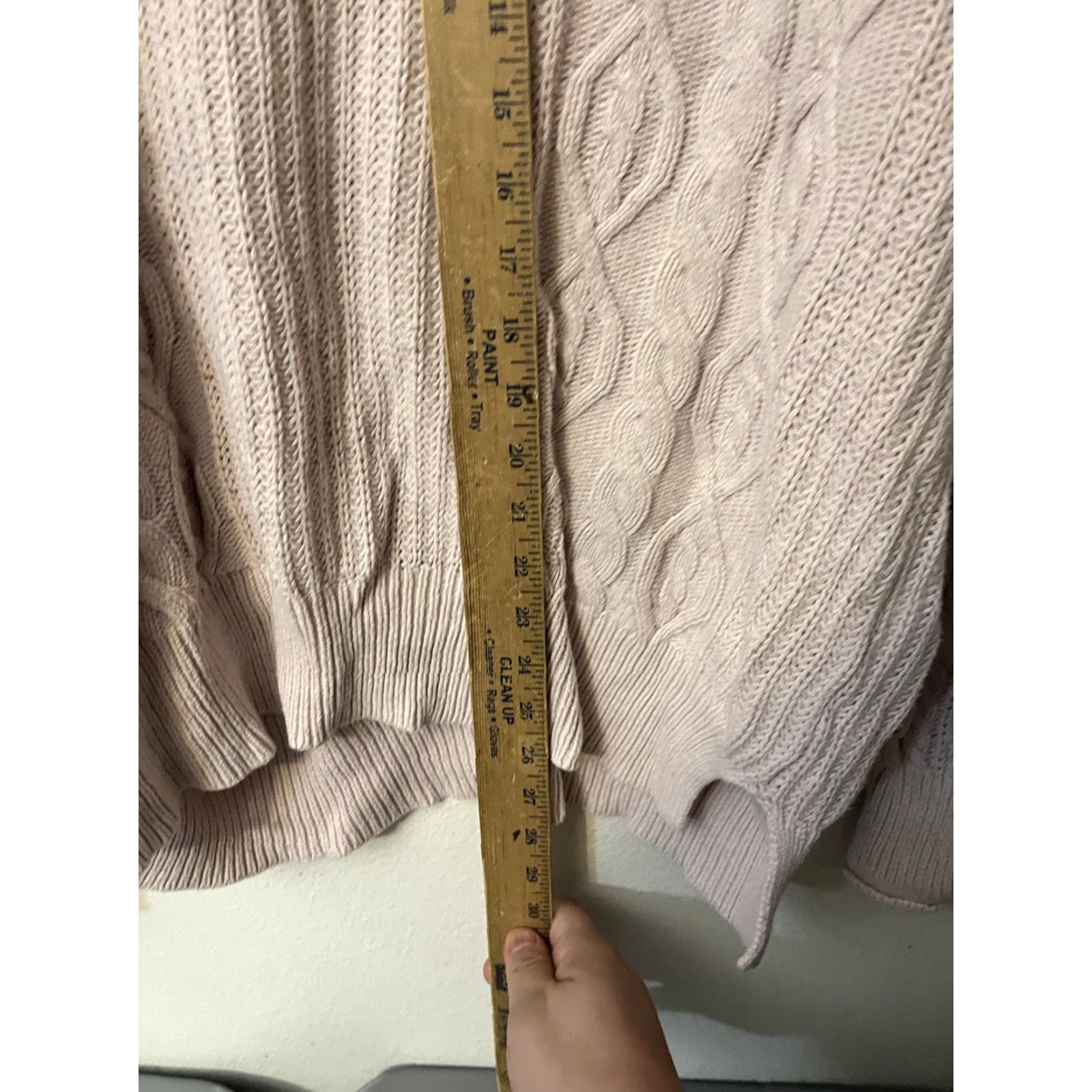 Aeropostale Aeropostale Women's Medium Mauve/Pink Cable Knit Sweater Crewneck Open Knit Pullover Size M / US 6-8 / IT 42-44 - 4 Thumbnail