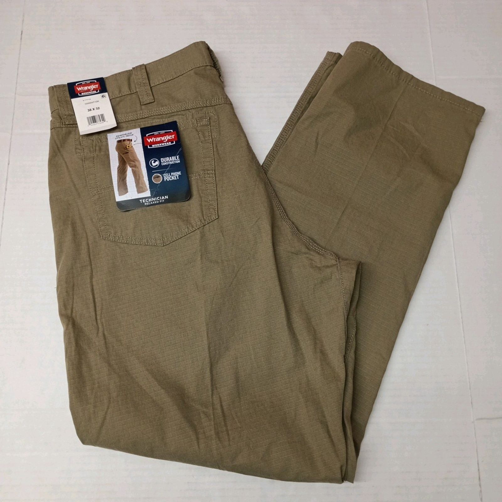 Wrangler Wrangler Technician Ripstop Pants Men's 38x32 Dark Khaki Size US 38 / EU 54 - 1 Thumbnail