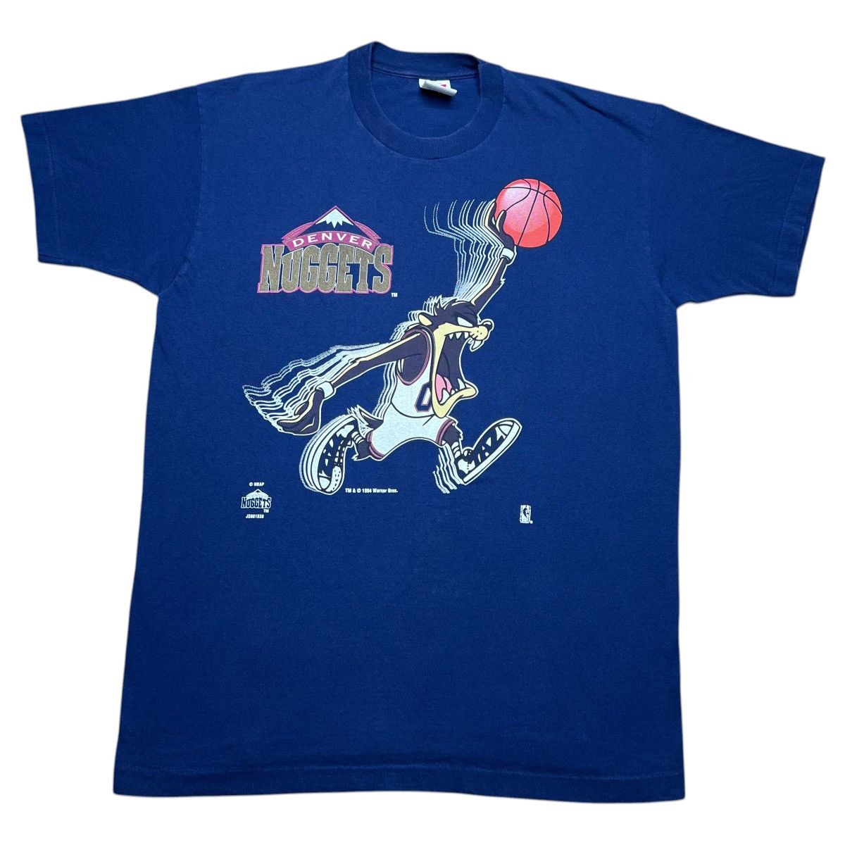 NBA Vintage 1994 NBA Denver Nuggets Taz Looney Tunes T-Shirt Size US XL / EU 56 / 4 - 1 Thumbnail