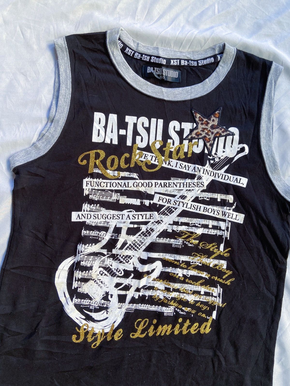 Japanese Brand BATSU STUDIO ROCK STAR TANK TOP Size US S / EU 44-46 / 1 - 2 Thumbnail
