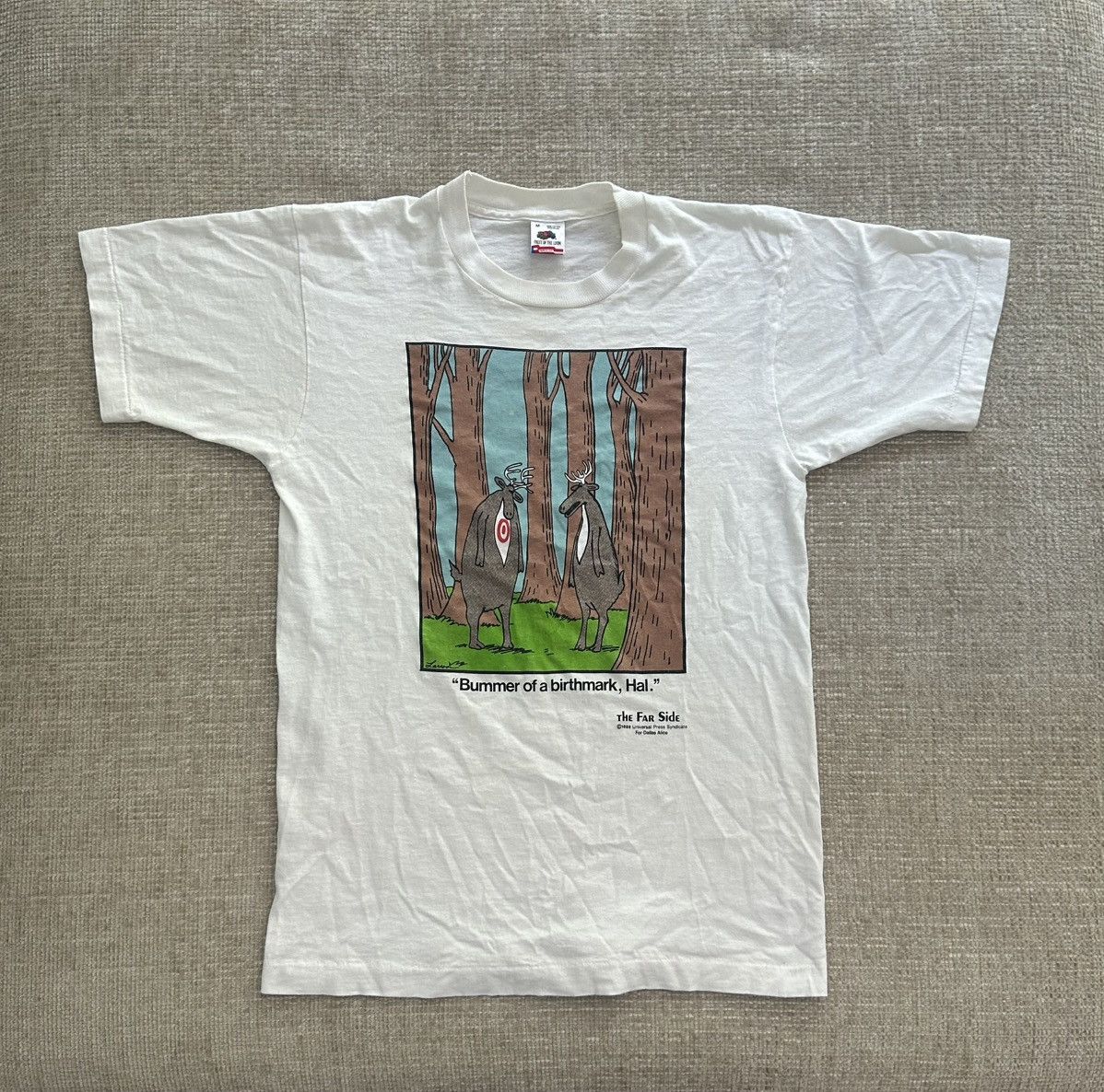 Fruit Of The Loom 80s Funny Single Stitch T-Shirt Made in USA Size US M / EU 48-50 / 2 - 1 Thumbnail