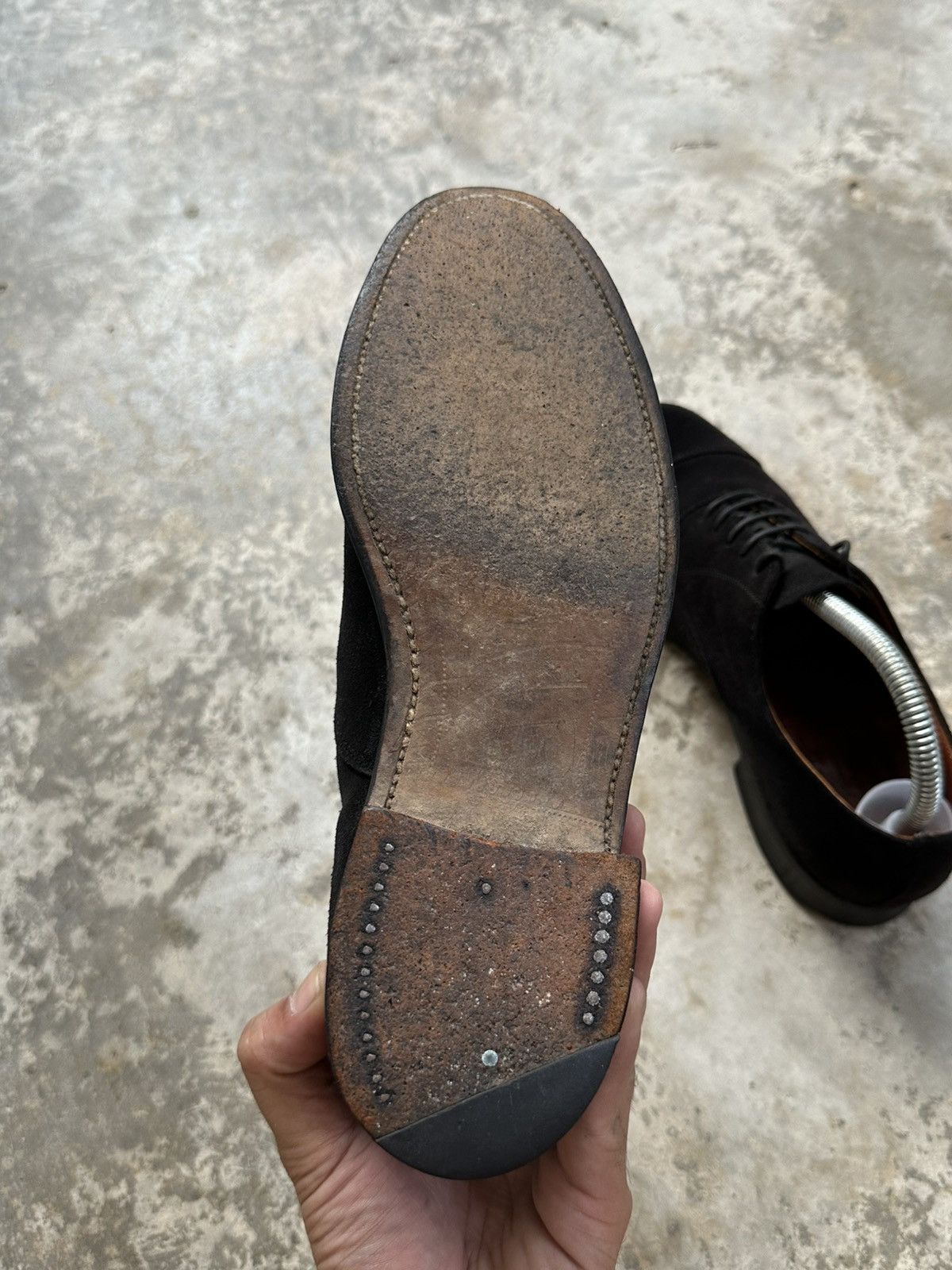 Alfred Sargent Alfred Sargent Limited Edition Suede Cap-Toe Oxford Shoes Size US 5 / EU 37 - 7 Thumbnail