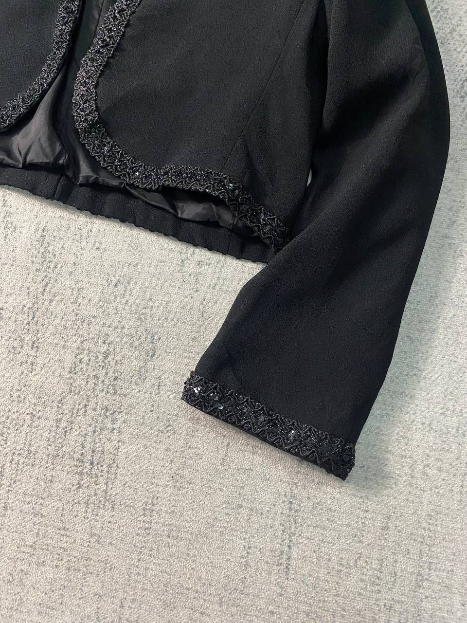 Givenchy × Vintage Rare Givenchy Hi Formal Jacket Cropped Beaded Bolero Style Size XL / US 12-14 / IT 48-50 - 4 Thumbnail