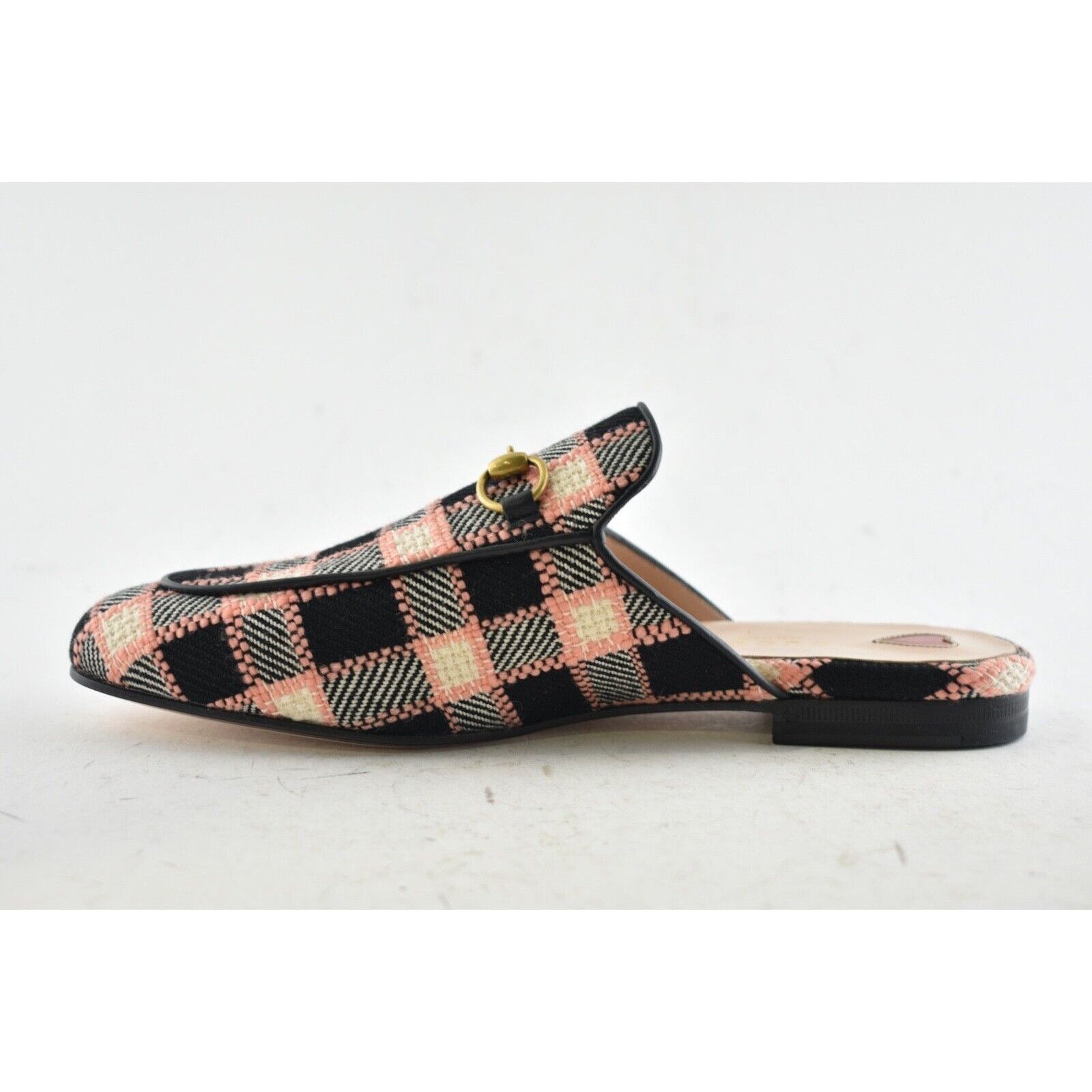 Gucci Gucci Princetown Black Pink Fancy Tweed Loafer Size US 7.5 / IT 37.5 - 9 Thumbnail