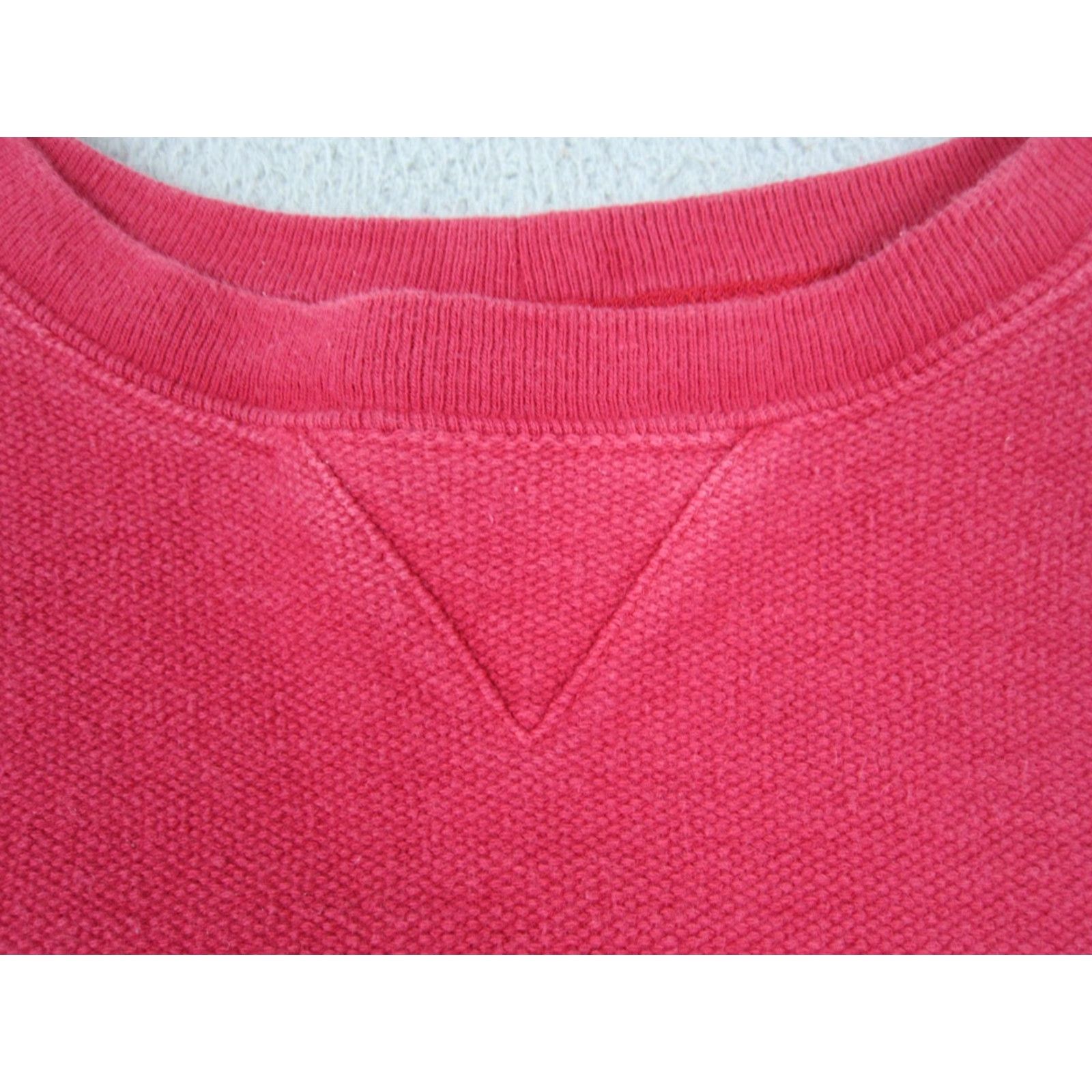 Lands' End Lands' End Sweatshirt XL Red Pullover Mens Crew Neck Cotton Fleece Vintage USA Pattern Solid Made in USA Size US XL / EU 56 / 4 - 3 Thumbnail