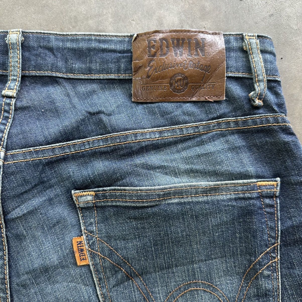 Japanese Brand Vintage Edwin Faded Denim Jean Pant W33 Size US 33 - 12 Thumbnail