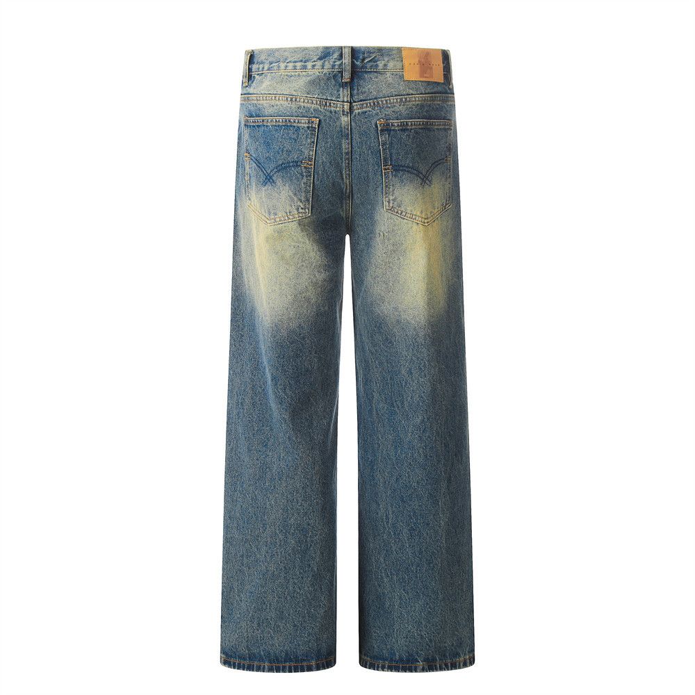 Japanese Brand × Jean Contrast color distressed washed men's casual punk jeans Size US 32 / EU 48 - 3 Thumbnail