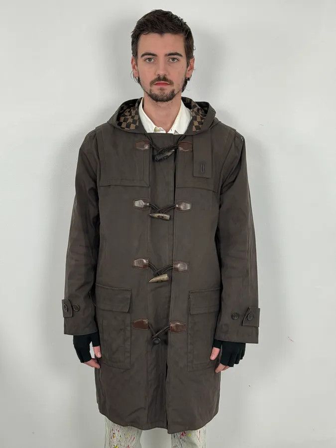 Louis Vuitton 2000s Louis Vuitton Khaki Green Trench Monogrammed HoodedJacket Size US M / EU 48-50 / 2 - 3 Thumbnail