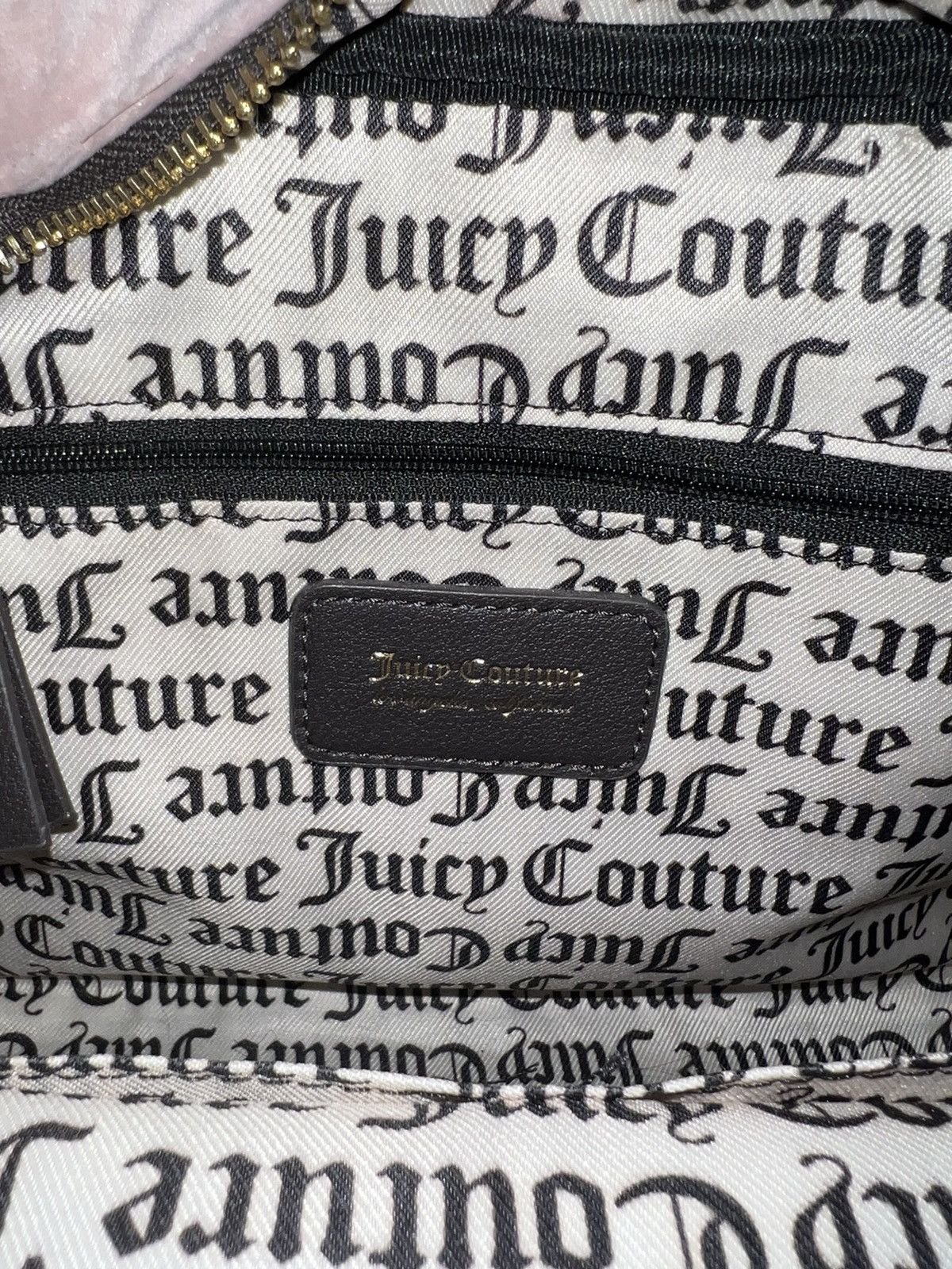 Juicy Couture Juicy Couture Velvet Velour Retro Satchel Bowler Hand Bag Size ONE SIZE - 9 Thumbnail