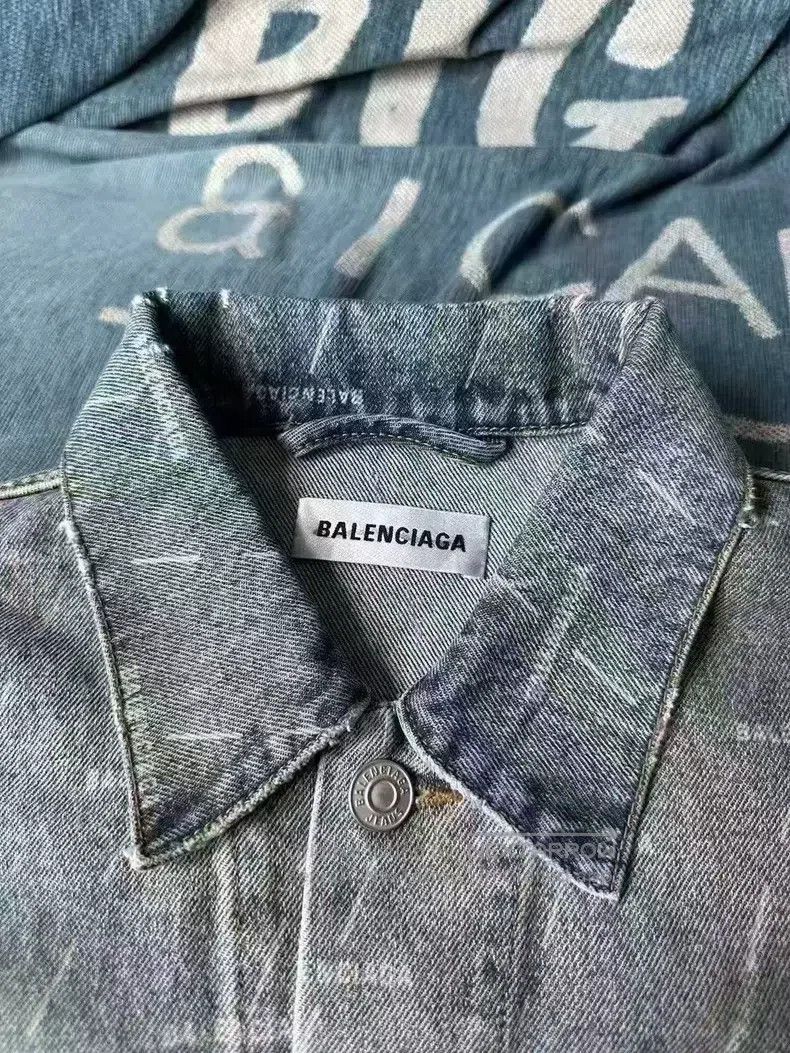 Balenciaga Balenciaga Full Print Denim Jacket Size XS / US 0-2 / IT 36-38 - 3 Thumbnail
