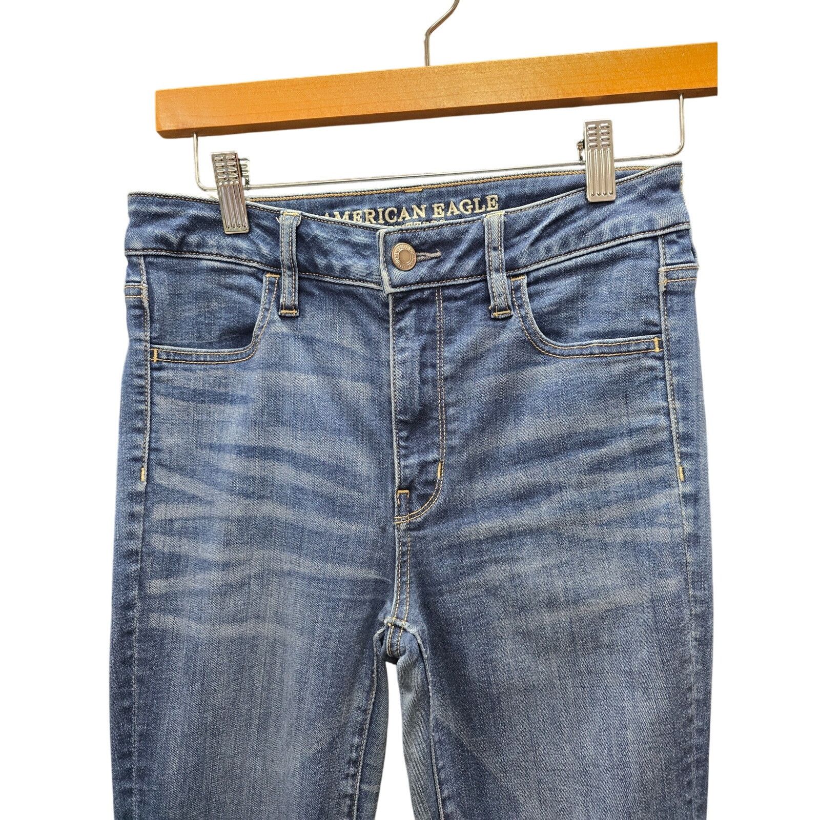 American Eagle Outfitters American Eagle Outfitters, Super Hi-Rise Jeggings, Size 2 Size 26" / US 2 / IT 38 - 4 Thumbnail
