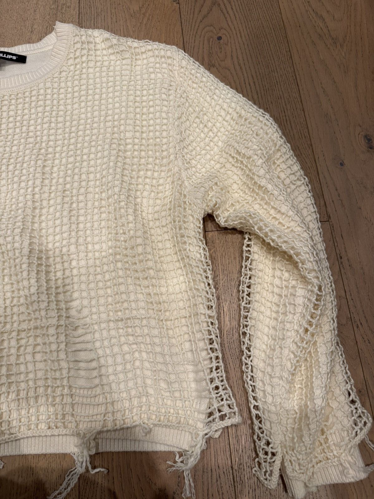 Kody Phillips Kody Phillips Netted Sweater Cream Size US L / EU 52-54 / 3 - 3 Thumbnail