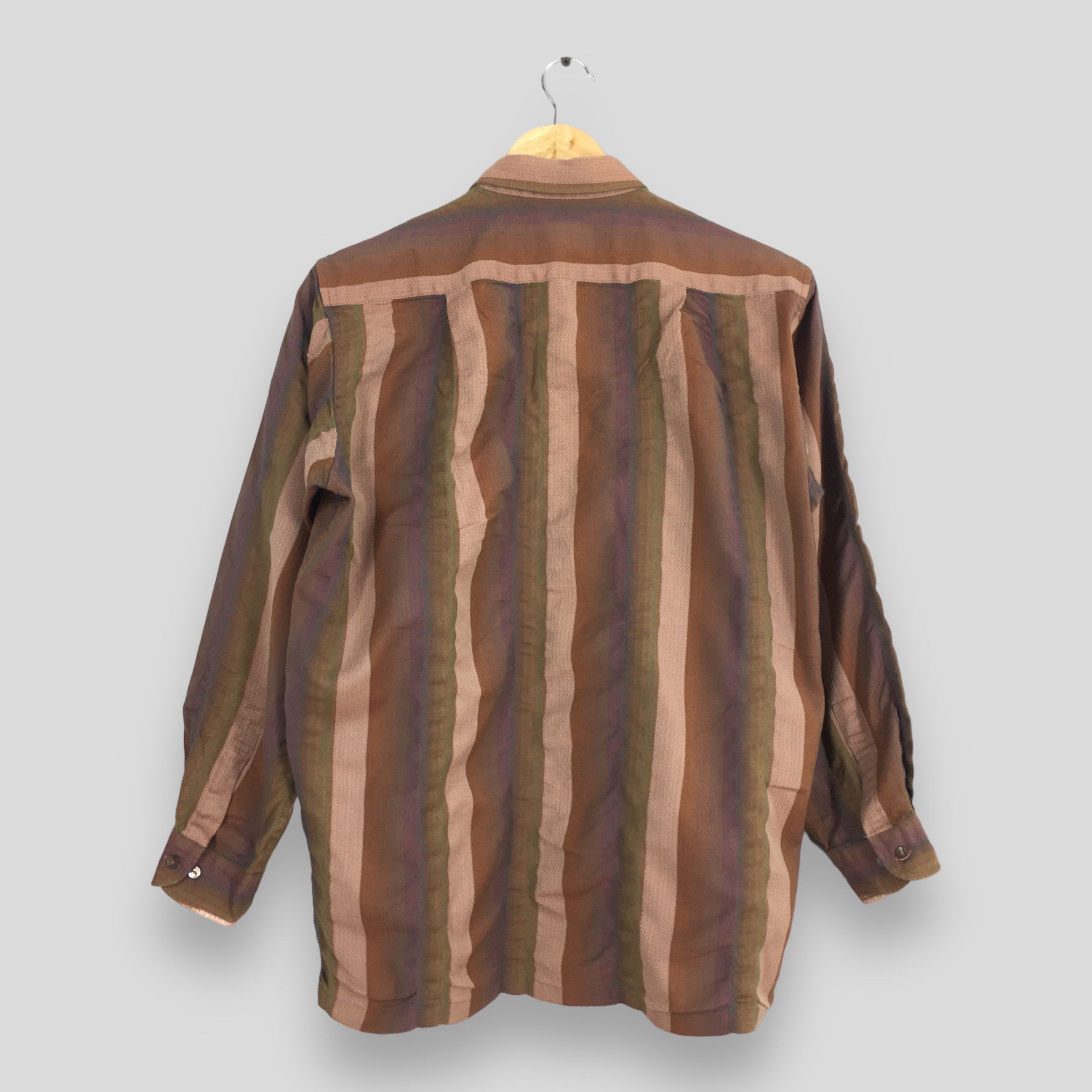 Designer × Pierre Balmain Pierre Balmain Paris Stripes Wool Flannel Shirt Large Size US L / EU 52-54 / 3 - 7 Thumbnail