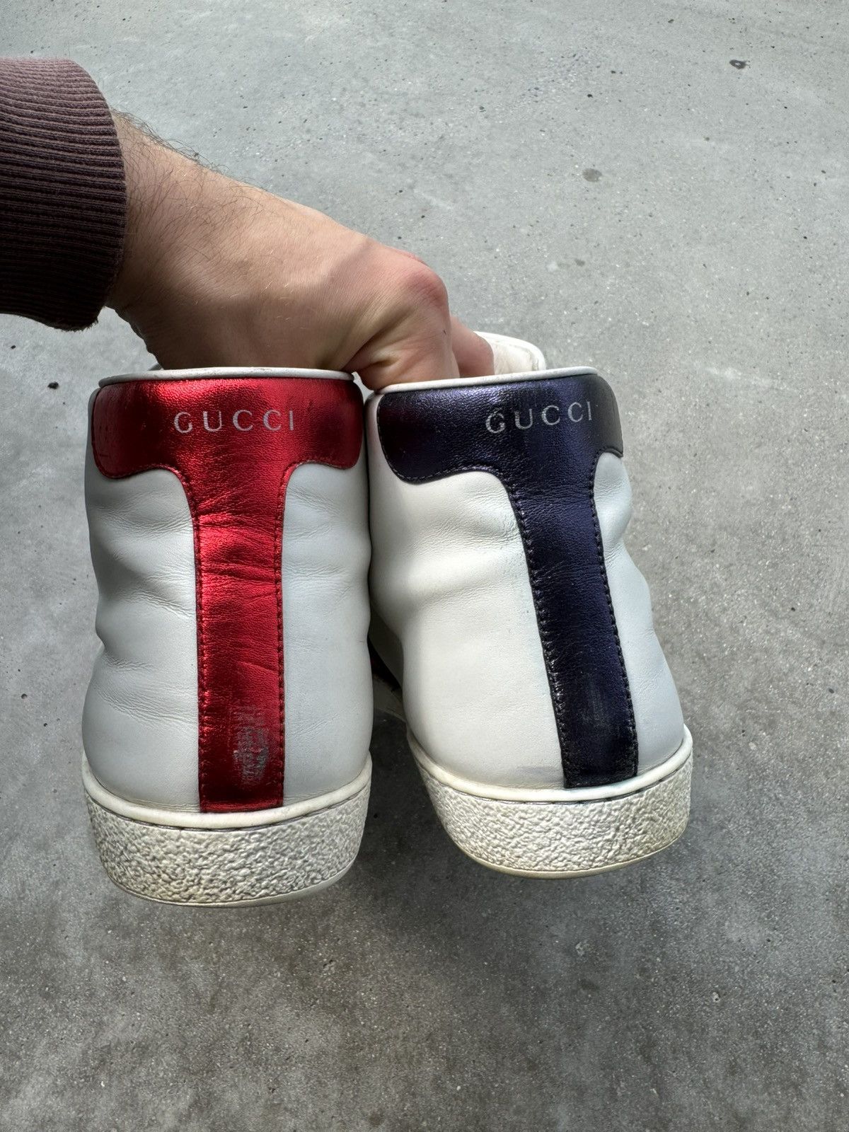 Gucci Gucci ace hi-top leather sneakers Size US 8.5 / EU 41-42 - 5 Thumbnail
