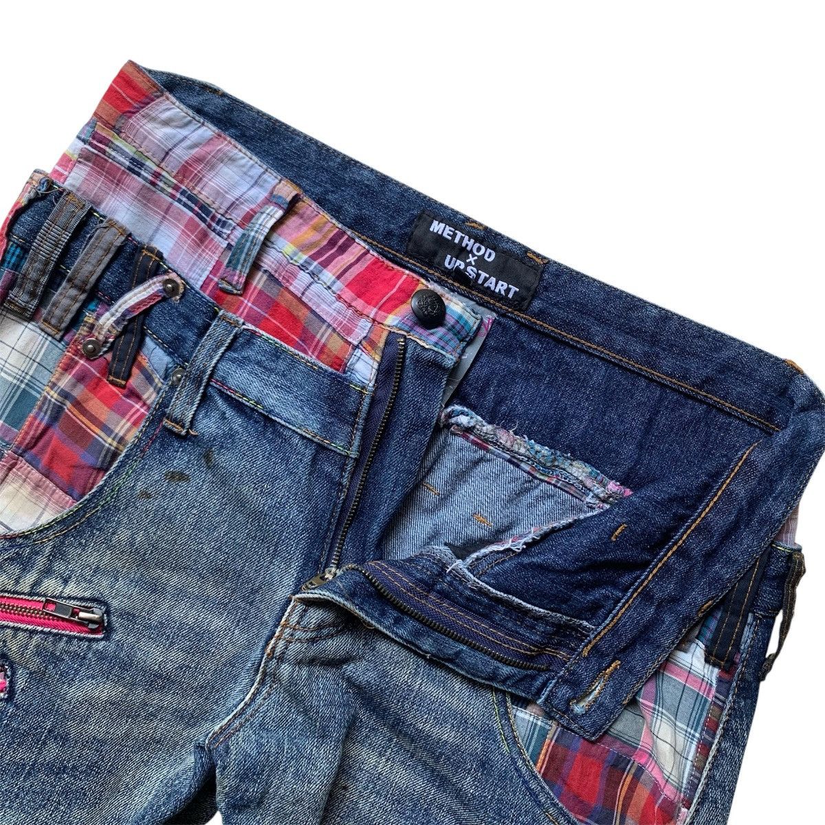 Le Grande Bleu (L.G.B.) method x up start madras plaid lining double waist pants lgb Size US 30 / EU 46 - 4 Thumbnail