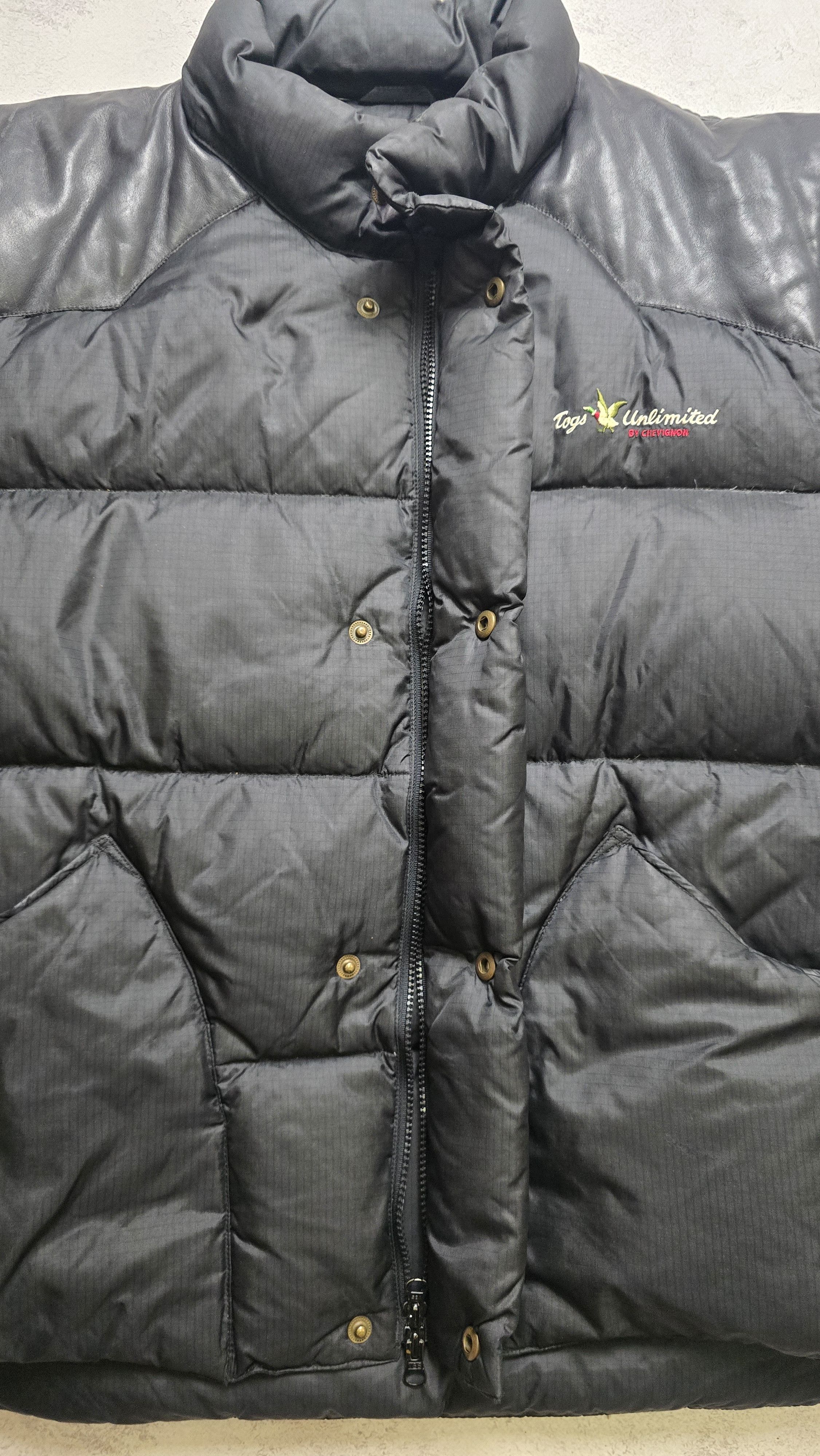 Chevignon Vintage 2in1 Chevignon Togs Unlimited Black Down Jacket Vest Size US XXL / EU 58 / 5 - 16 Thumbnail