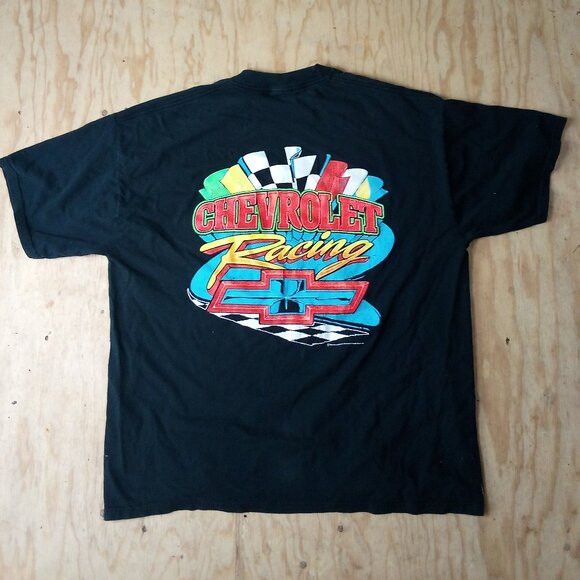 Chevrolet × Vintage Vintage 90s Chevrolet Racing Chevy Neon T-Shirt Size US XL / EU 56 / 4 - 2 Thumbnail