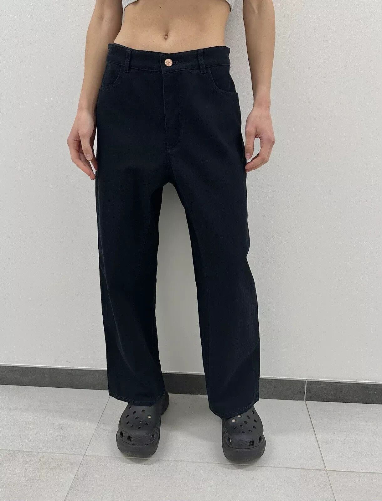See by Chloe See By Chloe Womens Pants Trousers Black High Waist size 36 Size 25" / US 0 / IT 36 - 1 Thumbnail