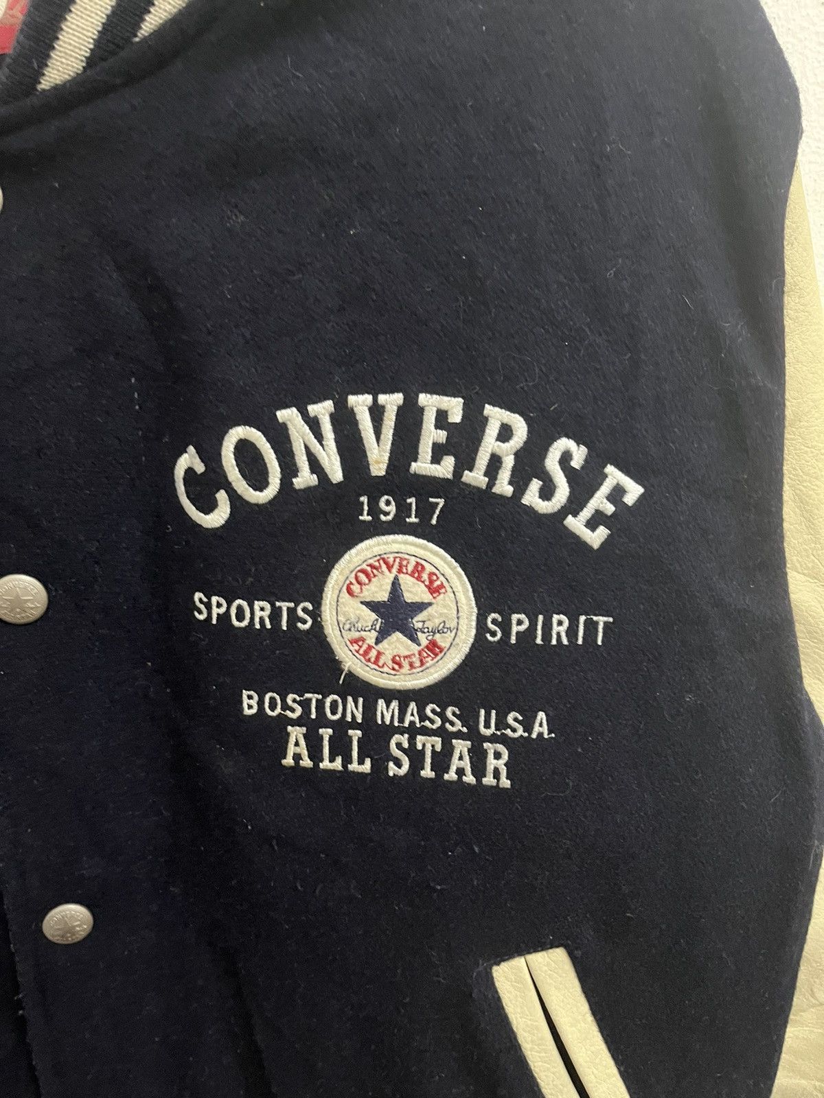 Converse Converse Chuck Taylor Wool Leather Varsity Jacket Size US L / EU 52-54 / 3 - 7 Thumbnail