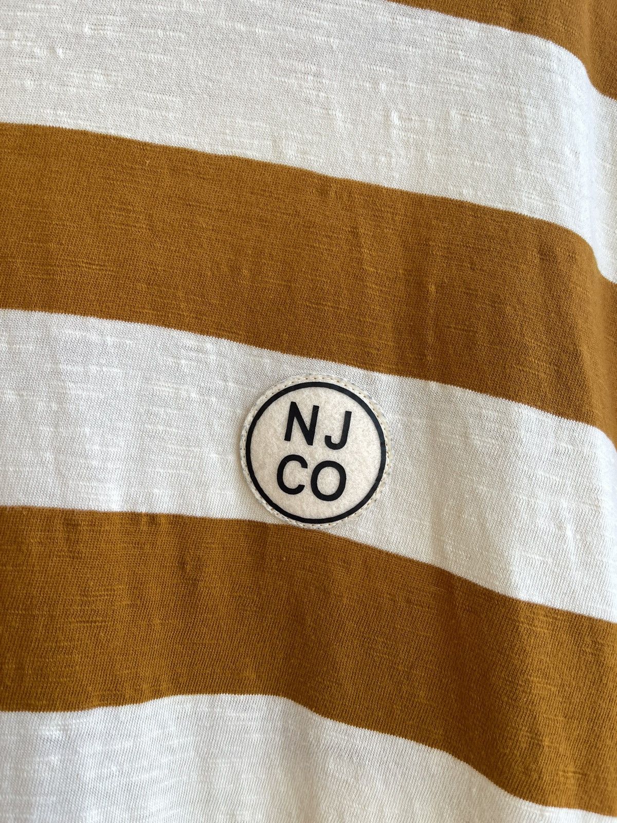 Nudie Jeans Nudie Jeans Roy Stripe Slub Amber Striped Crewneck T-Shirt Size US XL / EU 56 / 4 - 7 Thumbnail