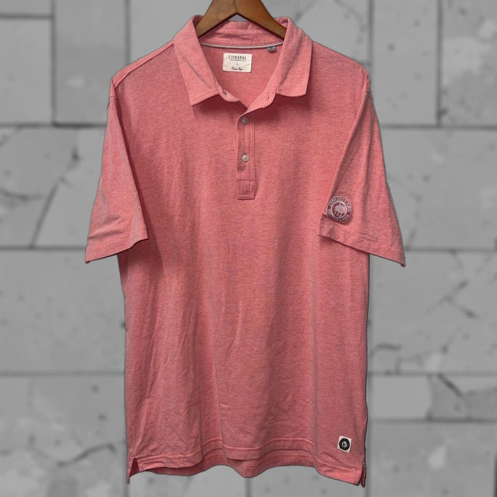 Vintage Linksoul Polo Shirt Mens Size Large Pink Size US L / EU 52-54 / 3 - 1 Thumbnail