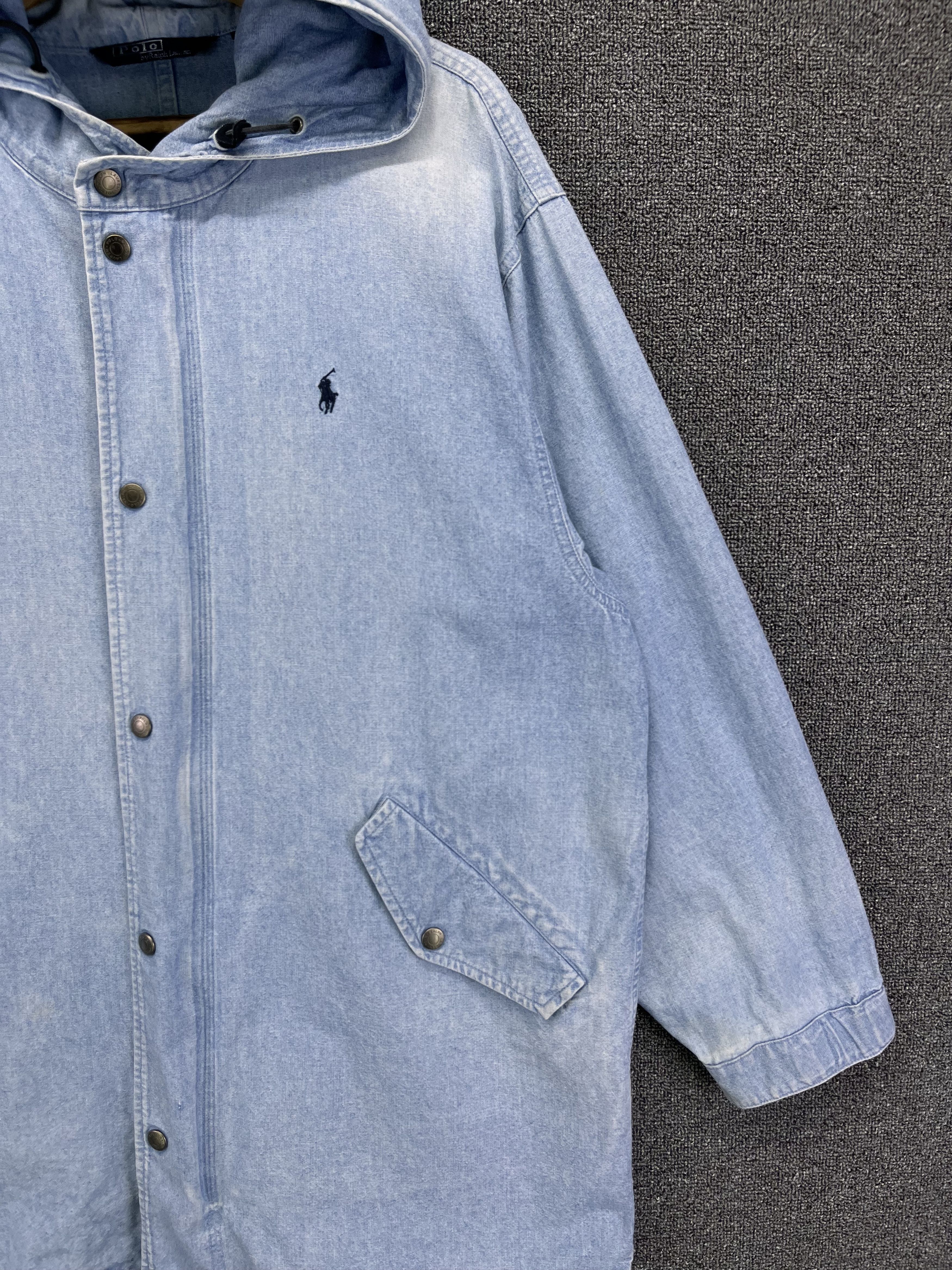 Polo Ralph Lauren Vintage Polo Ralph Lauren Hoodie Rare Denim Jacket Size US L / EU 52-54 / 3 - 8 Thumbnail