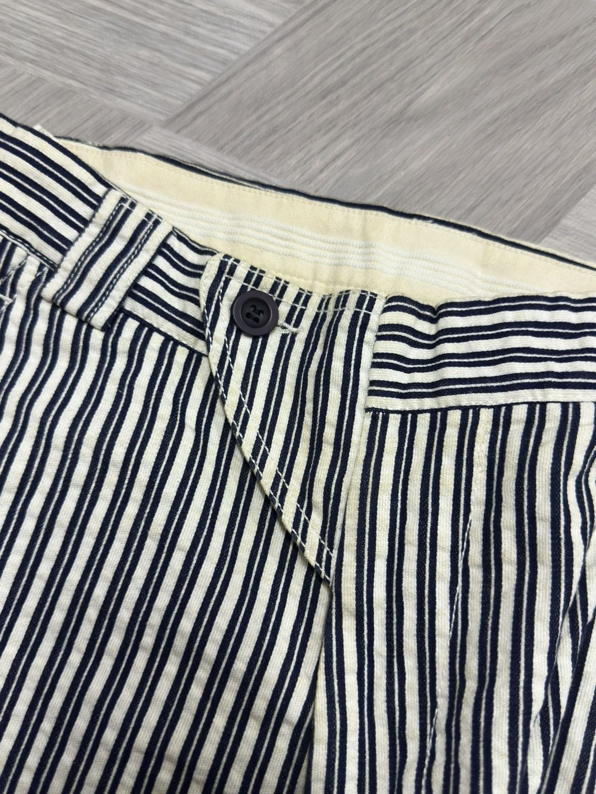 Giorgio Armani Vtg Emporio Armani Vertical Stripe Adjustable String Pant Size US 29 - 14 Thumbnail