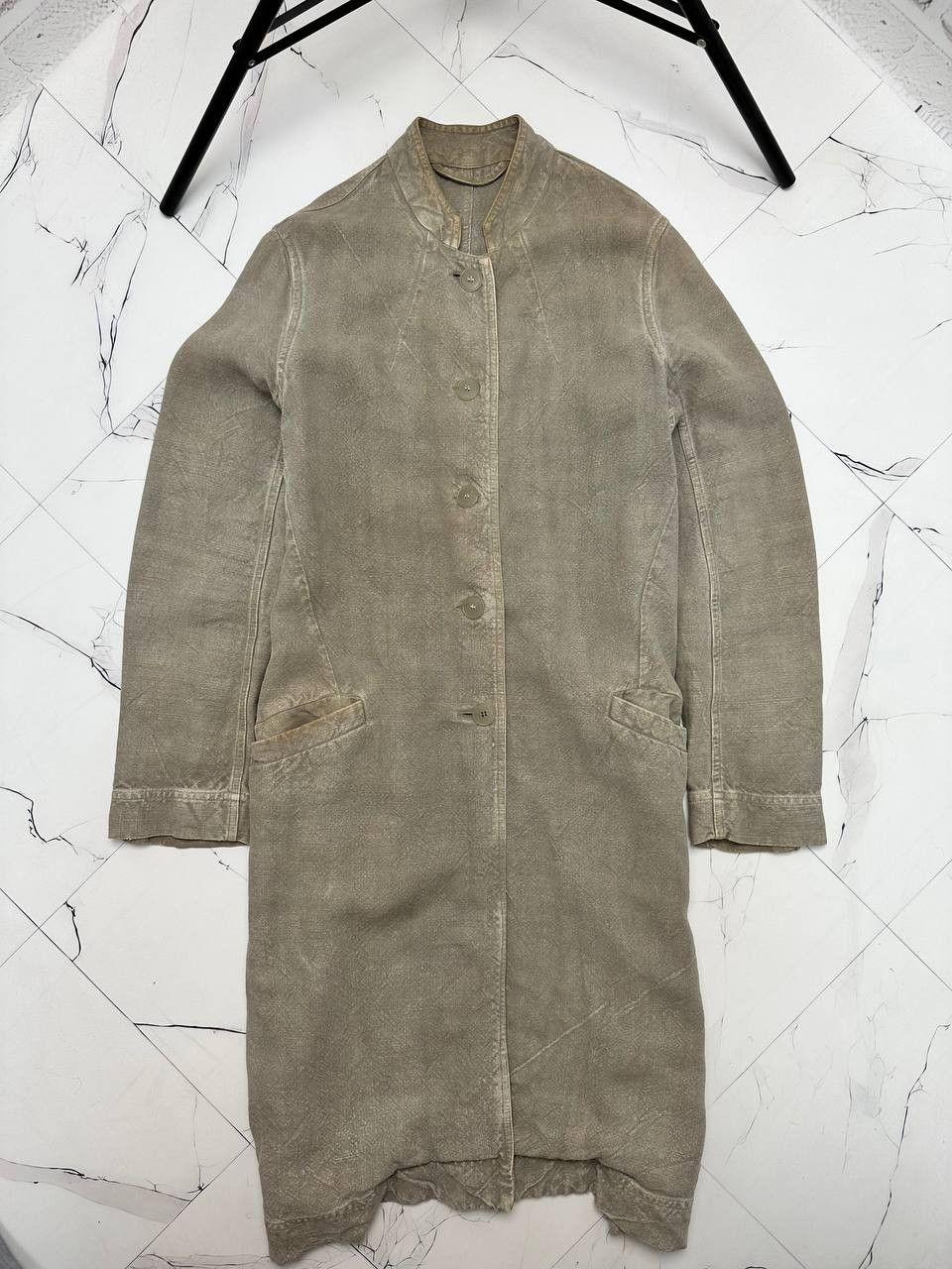 image of Casey Casey x Casey Vidalenc Long Coat in Sand, Women's (Size Medium)