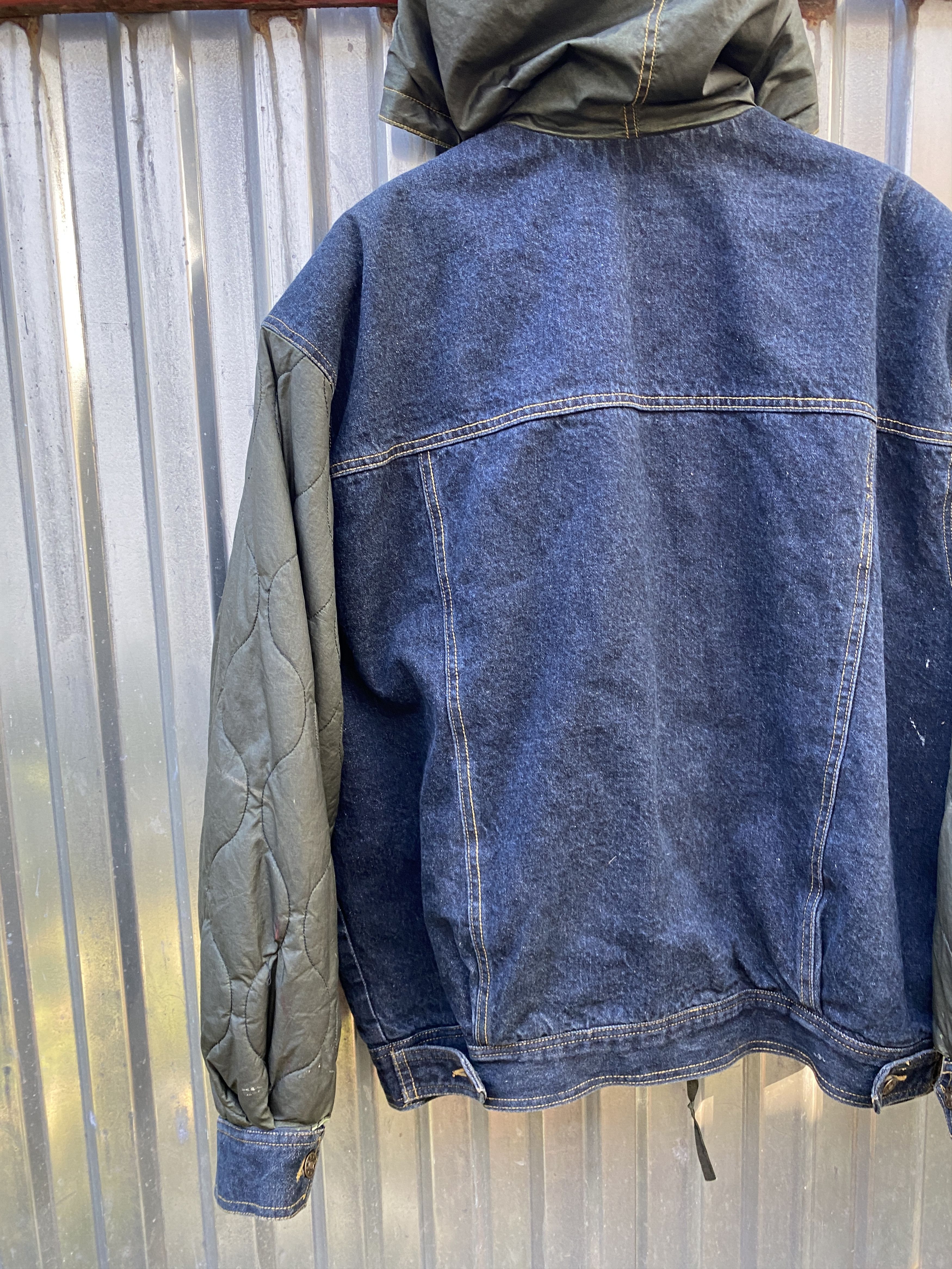 Japanese Brand × Rap Tees RARE🔥VINTAGE PELLE PELLE STYLE DENIM/PUFFER JACKET RAP 90S Size US L / EU 52-54 / 3 - 6 Thumbnail