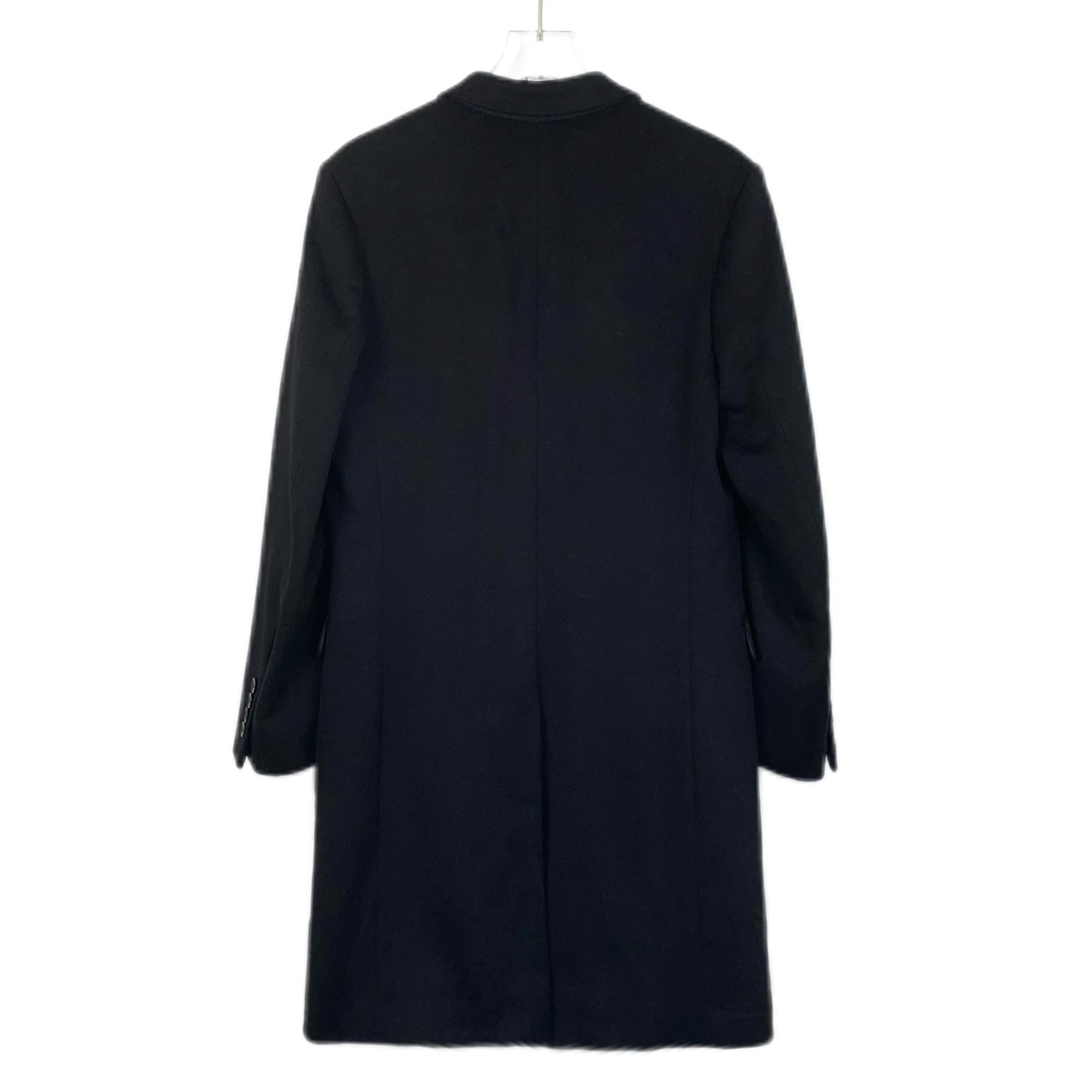 Dior Mens Black Wool Overcoat 42 Made In Italy With Cupro Lining Size US XS / EU 42 / 0 - 2 Thumbnail