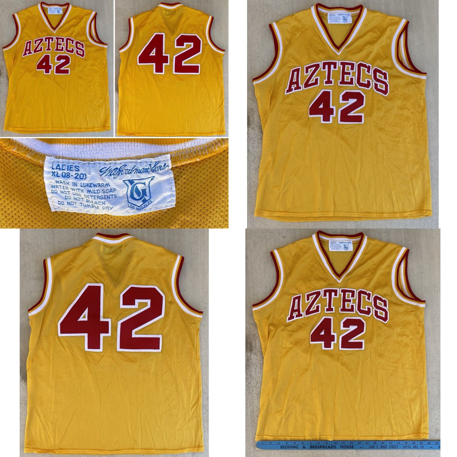 Vintage VINTAGE WA Goodman Sons Aztecs 42 Jersey Ladies Shirt XL LA Los Angeles V Neck Shirt Womens XL Aztecs 42 Jersey Size XL / US 12-14 / IT 48-50 - 10 Thumbnail