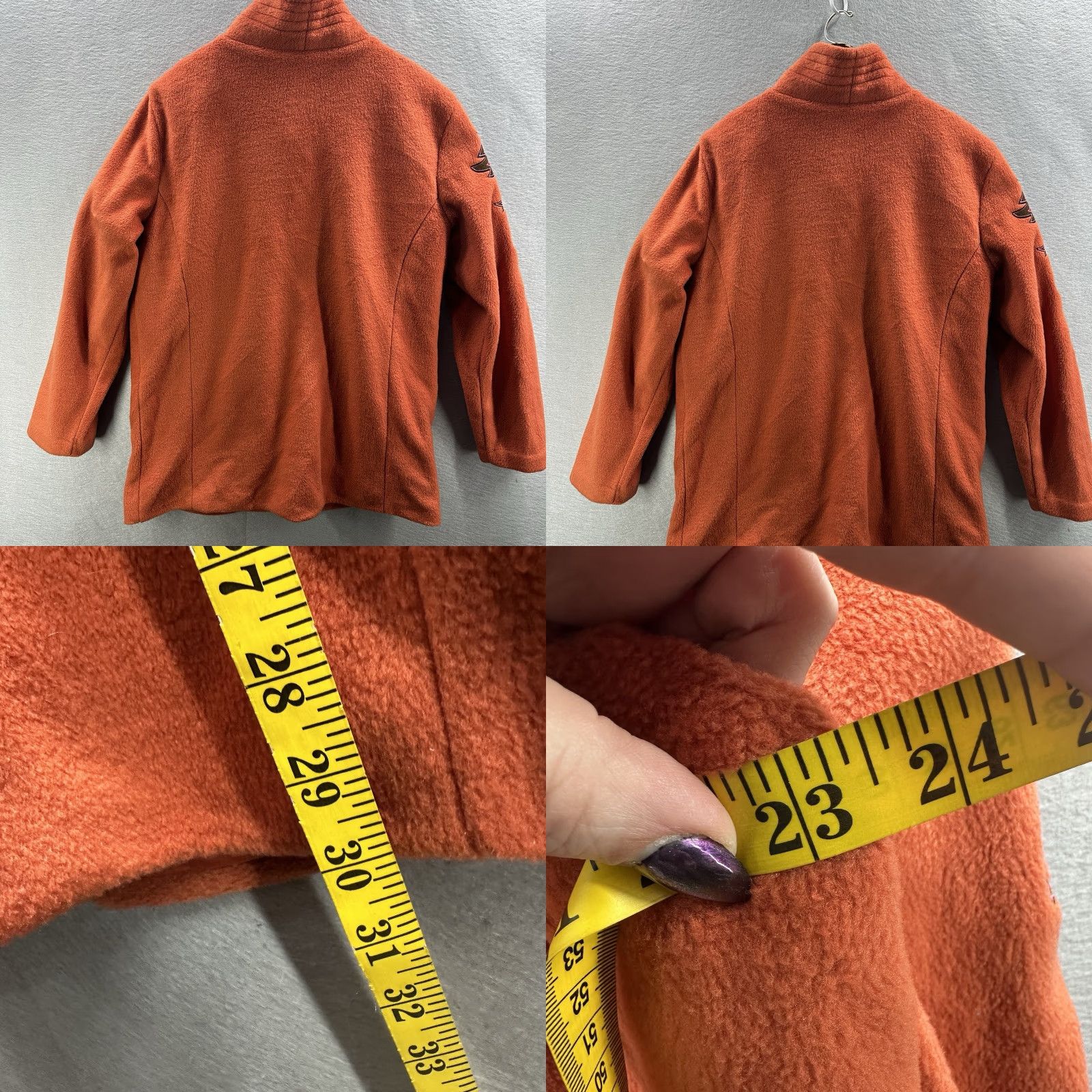 Bob Mackie VINTAGE Bob Mackie Coat Womens M Orange Wearable Art Floral Mid-Length Overcoat Autumn Winter Casual Mens Women’s Size M / US 6-8 / IT 42-44 - 9 Thumbnail
