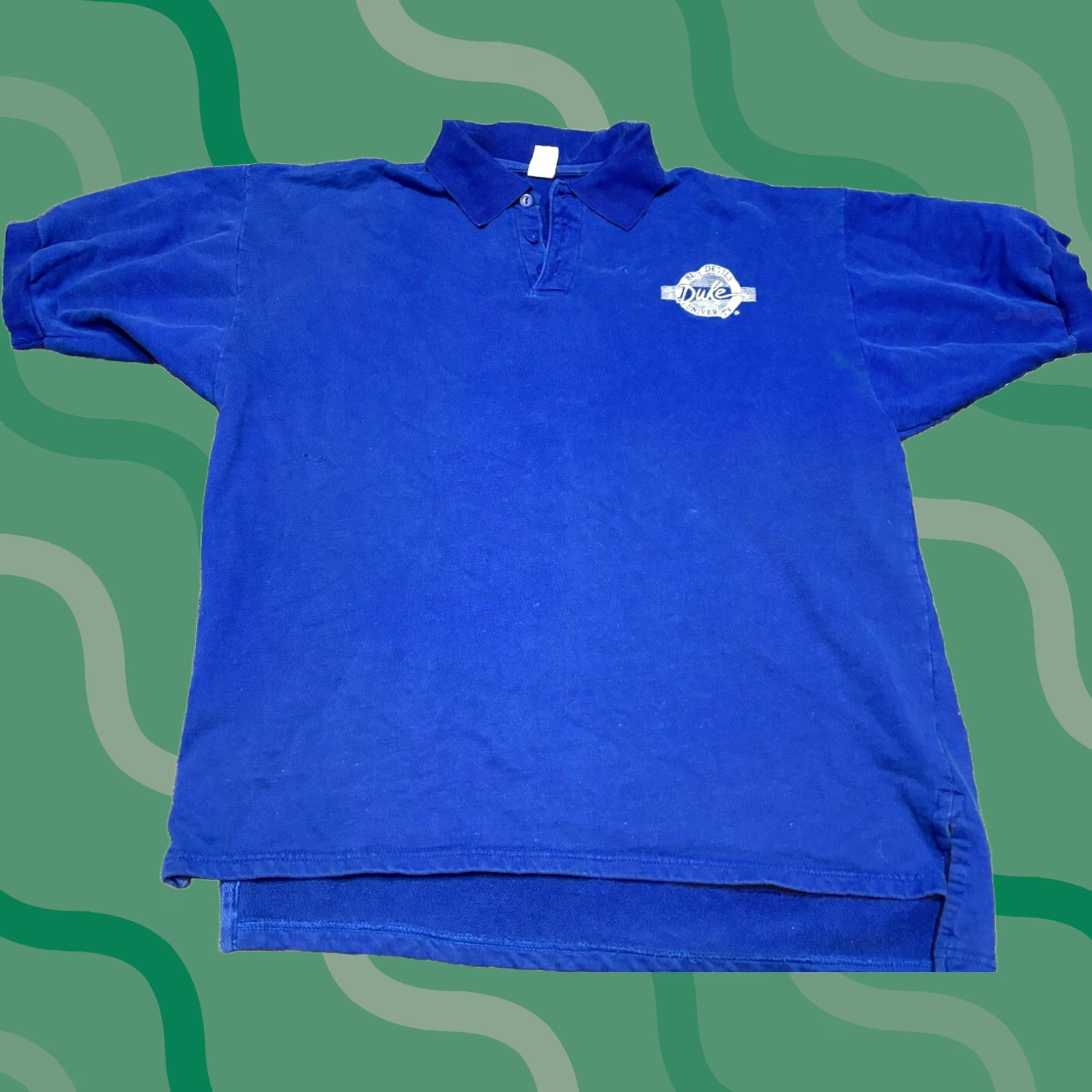 Vintage VINTAGE The Game Duke Football Polo Shirt L Men Blue Golf 90s Sports Polo Shirt Duke Football Mens Large Blue Size US L / EU 52-54 / 3 - 1 Thumbnail
