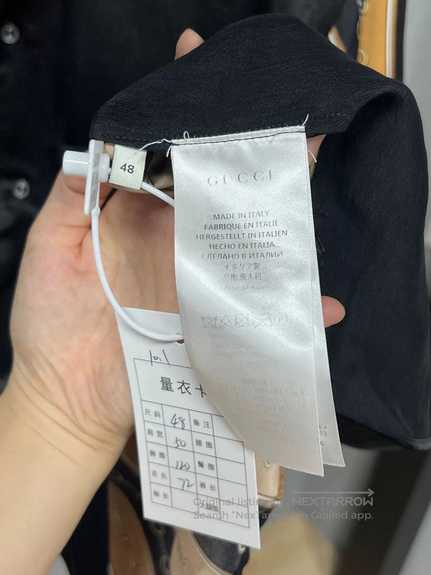Gucci gucci lock buckle shirt in gold and black. Size US L / EU 52-54 / 3 - 3 Thumbnail