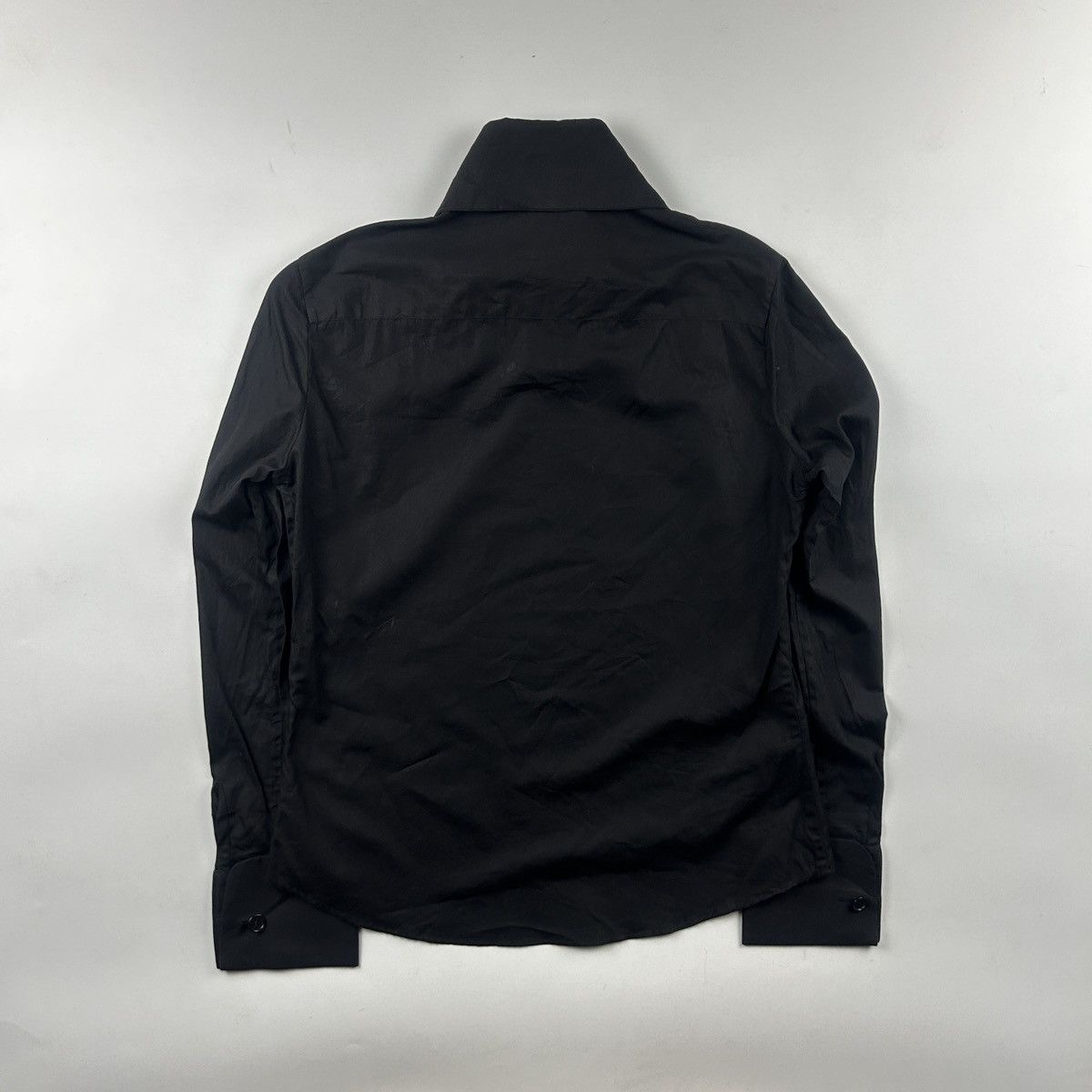Helmut Lang 1993 Helmut Lang Marine Hi Collar Many Button Shirt Size XS / US 0-2 / IT 36-38 - 3 Thumbnail
